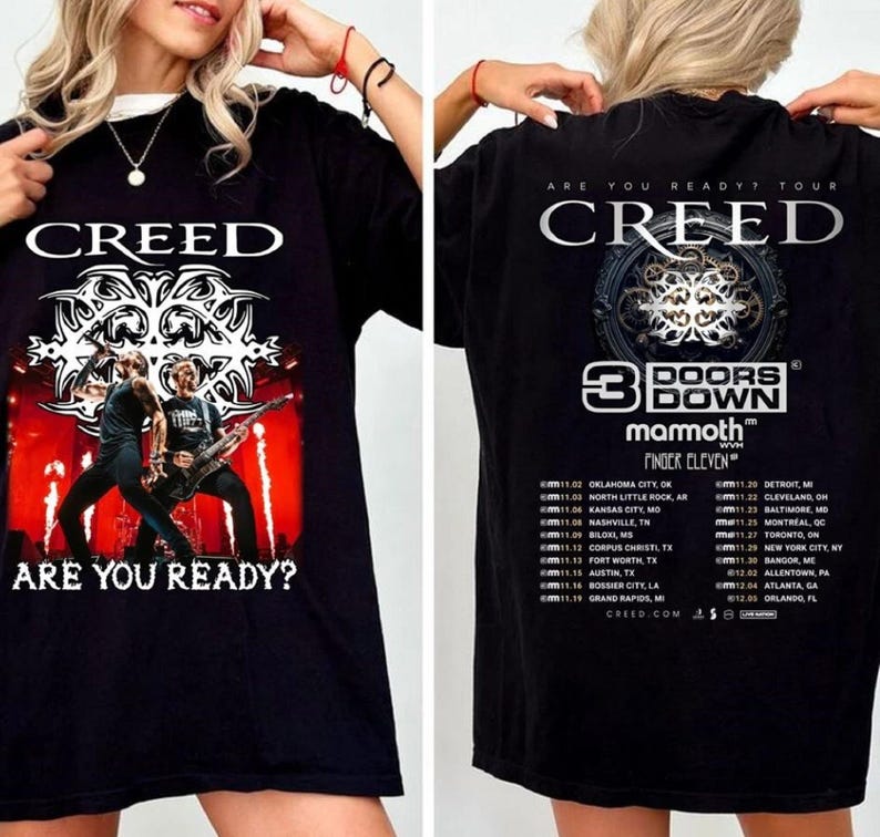 Creed Tour 2025 Shirt, Creed Summer Of 99 Tour Shirt