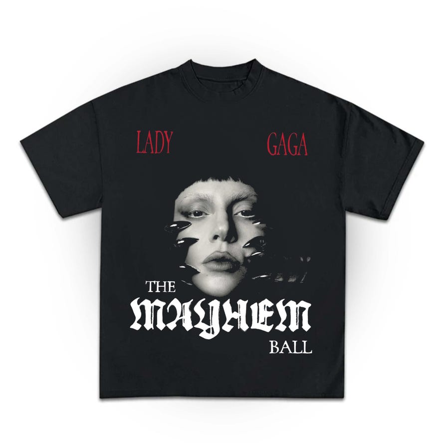 Lady Gaga The Mayhem Ball Tour Date T-Shirt