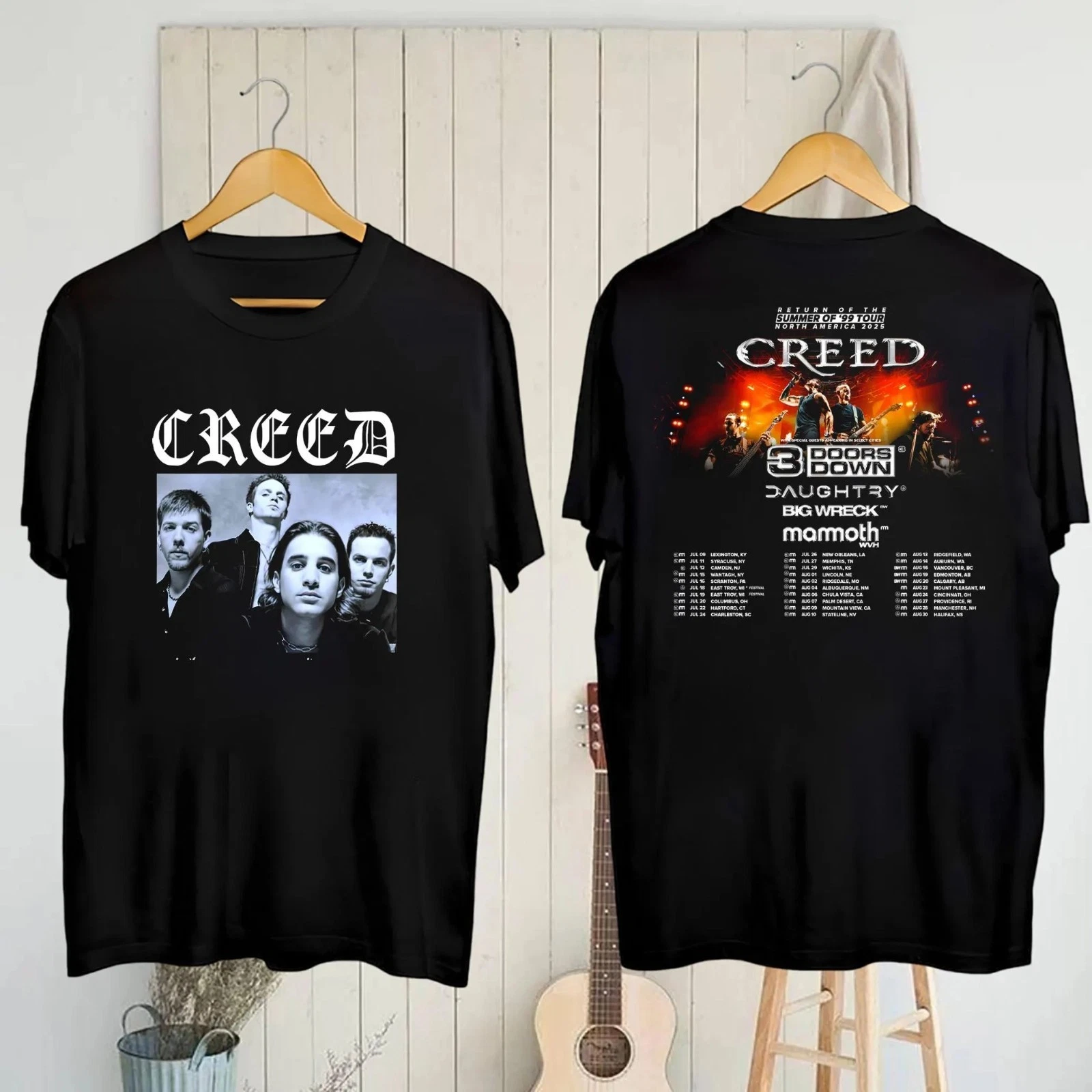 Rock Band Creed Graphic Creed Band 2025 Tour Summer Of 99 Unisex T-Shirt
