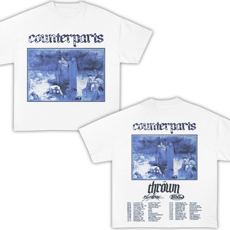 Counterparts Tour Unisex Gift Shirt, Punk Unisex Heavy Cotton Shirt