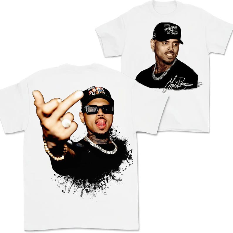 Chris Brown Vintage Middle Finger Concert 2025 Shirt
