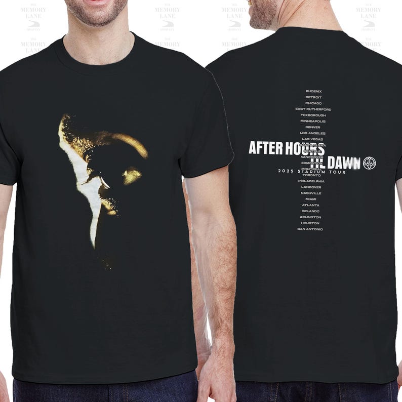 The Weeknd T-Shirt After Hours Til Dawn Us Cities Tour 2025