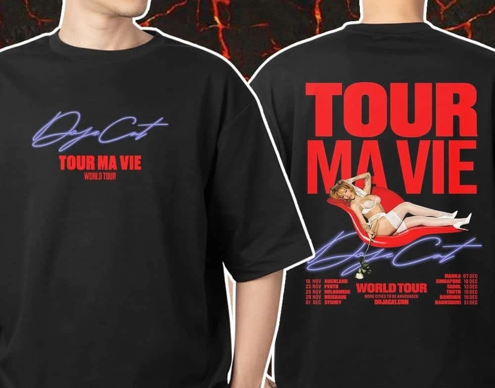 Doja Cat Ma Vie World Tour 2025 New 5Th Album Double Sided Hot T-Shirt