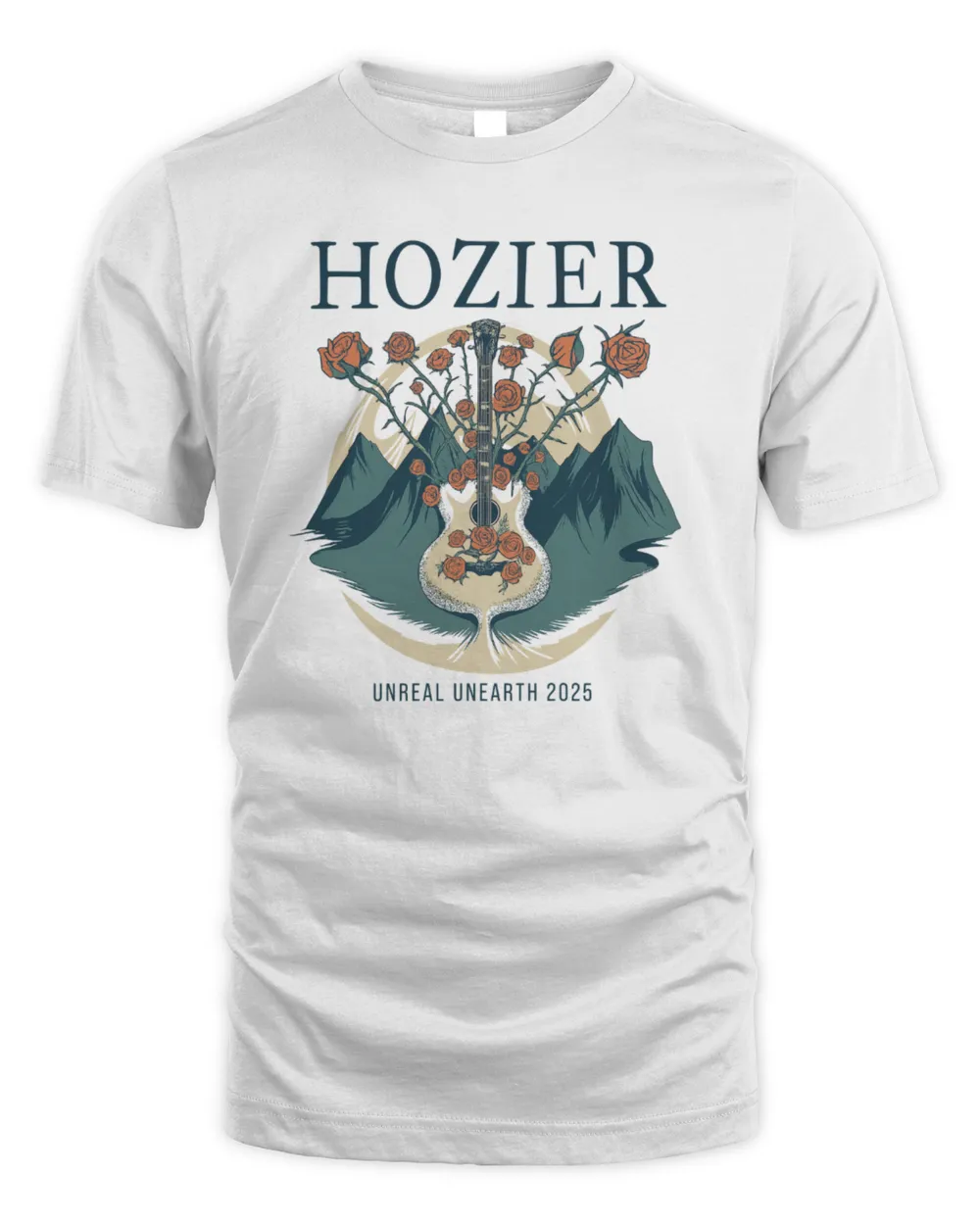 Hozier Merch Unreal Unearth 2025 Guitar Tour T-Shirt