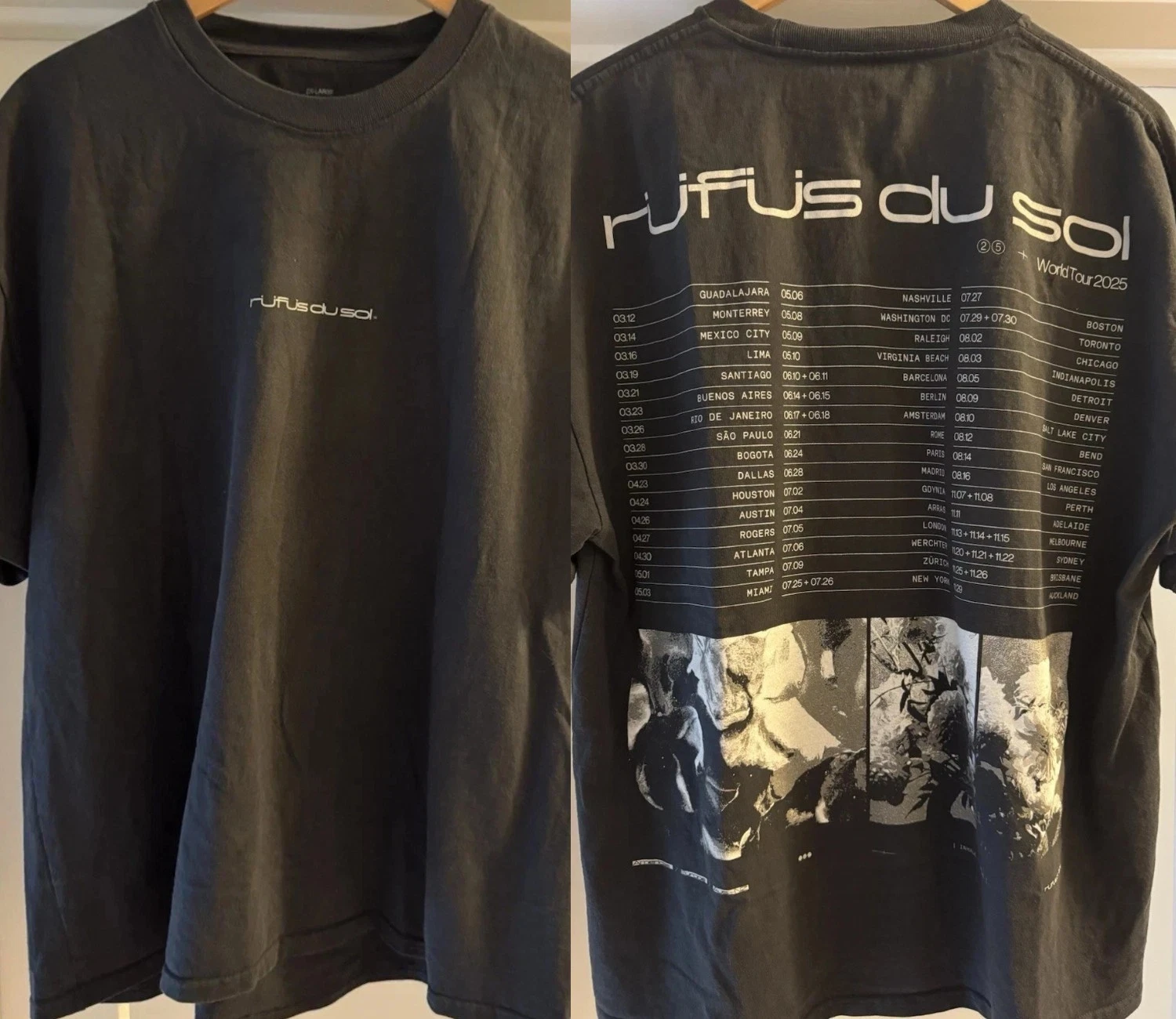 Rufus Du Sol Inhale Exhale Tour Merch 2025 Concert All Sizes T-Shirt
