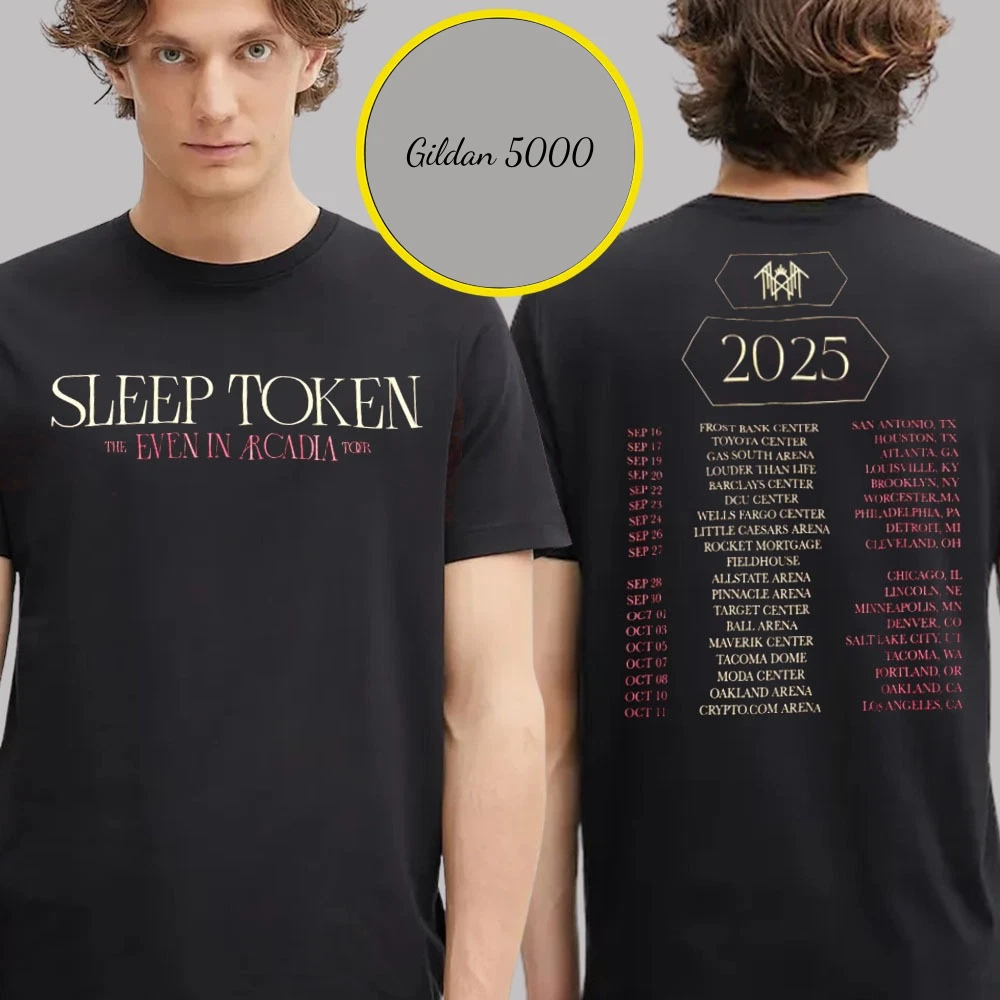 Sleep Token Merch Shirt The Even In Arcadia Tour 2025 Schedule Two Sided T-Shirt