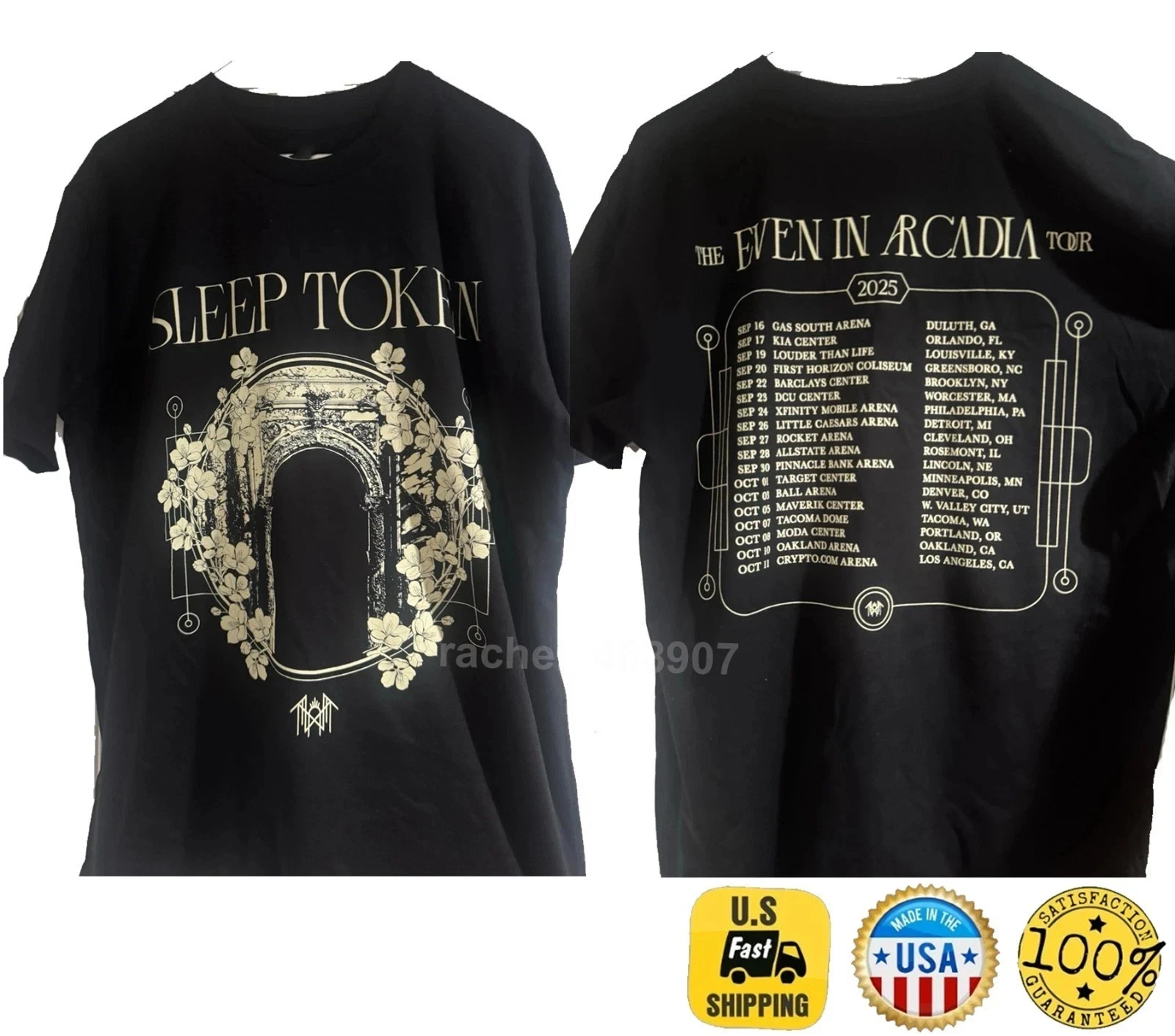 Sleep Token Merch The Even In Arcadia Tour 2025 Reprint T-Shirt