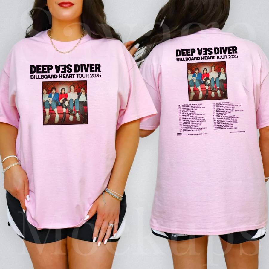 Deep Sea Diver Billboard Heart Tour 2025 T-Shirt
