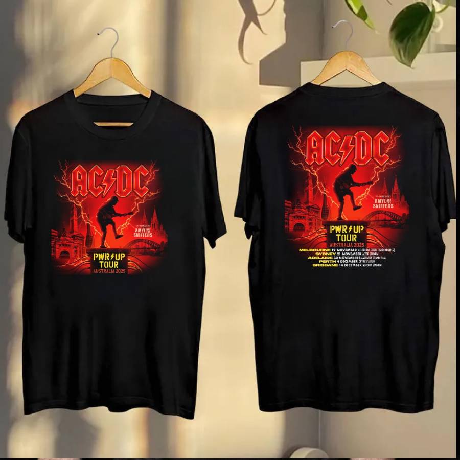 Ac/Dc Pwr Up Tour Australian 2025 T-Shirt