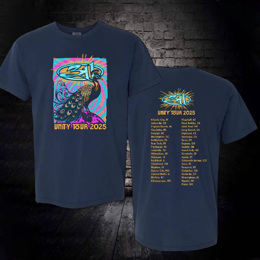 311 Unity Tour 2025 Peacock T-Shirt