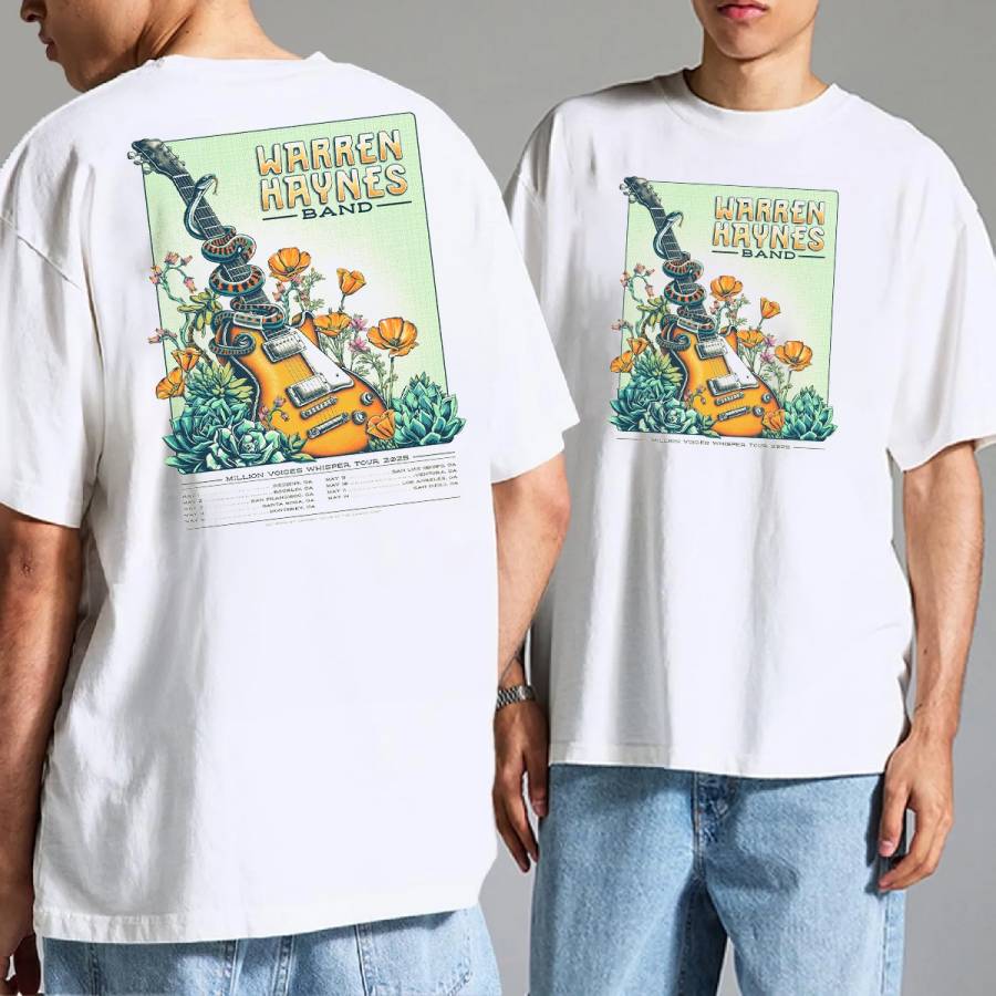 Warren Haynes Band California 2025 Show Tour T-Shirt