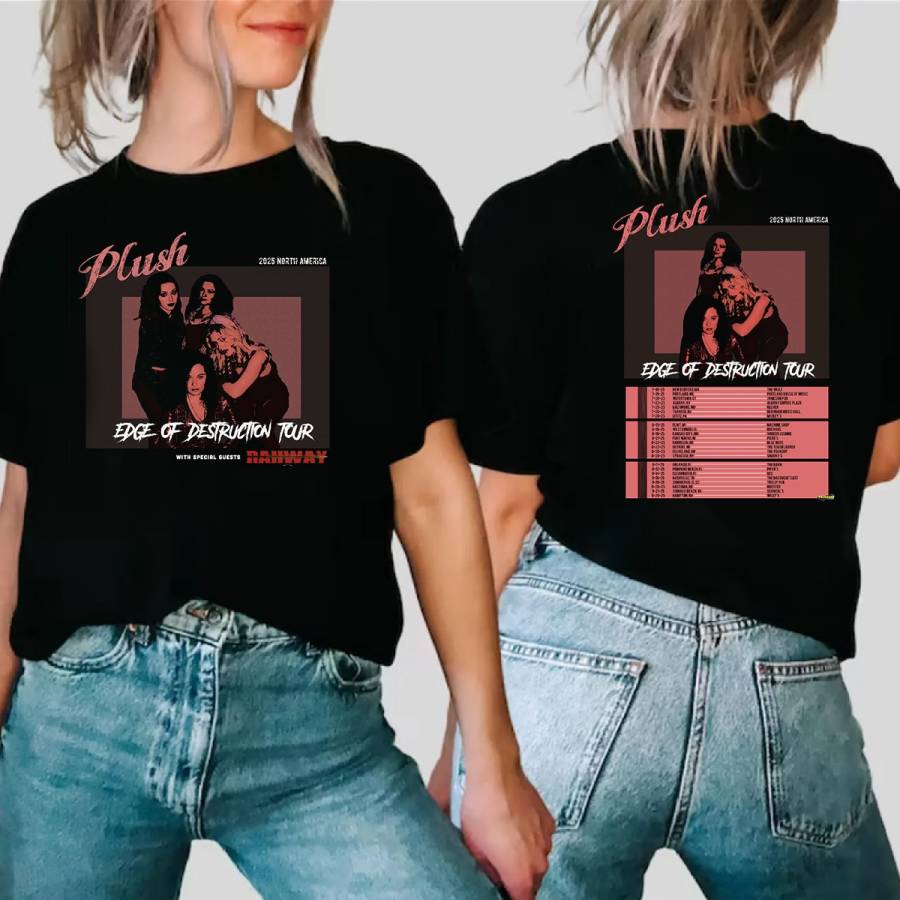Plush Edge Of Destruction Tour 2025 North America T-Shirt