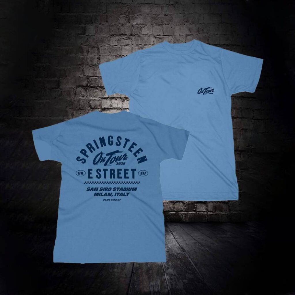 Bruce SpringsShirtn And E Street Band Milan Italy 2025 Tour T-Shirt