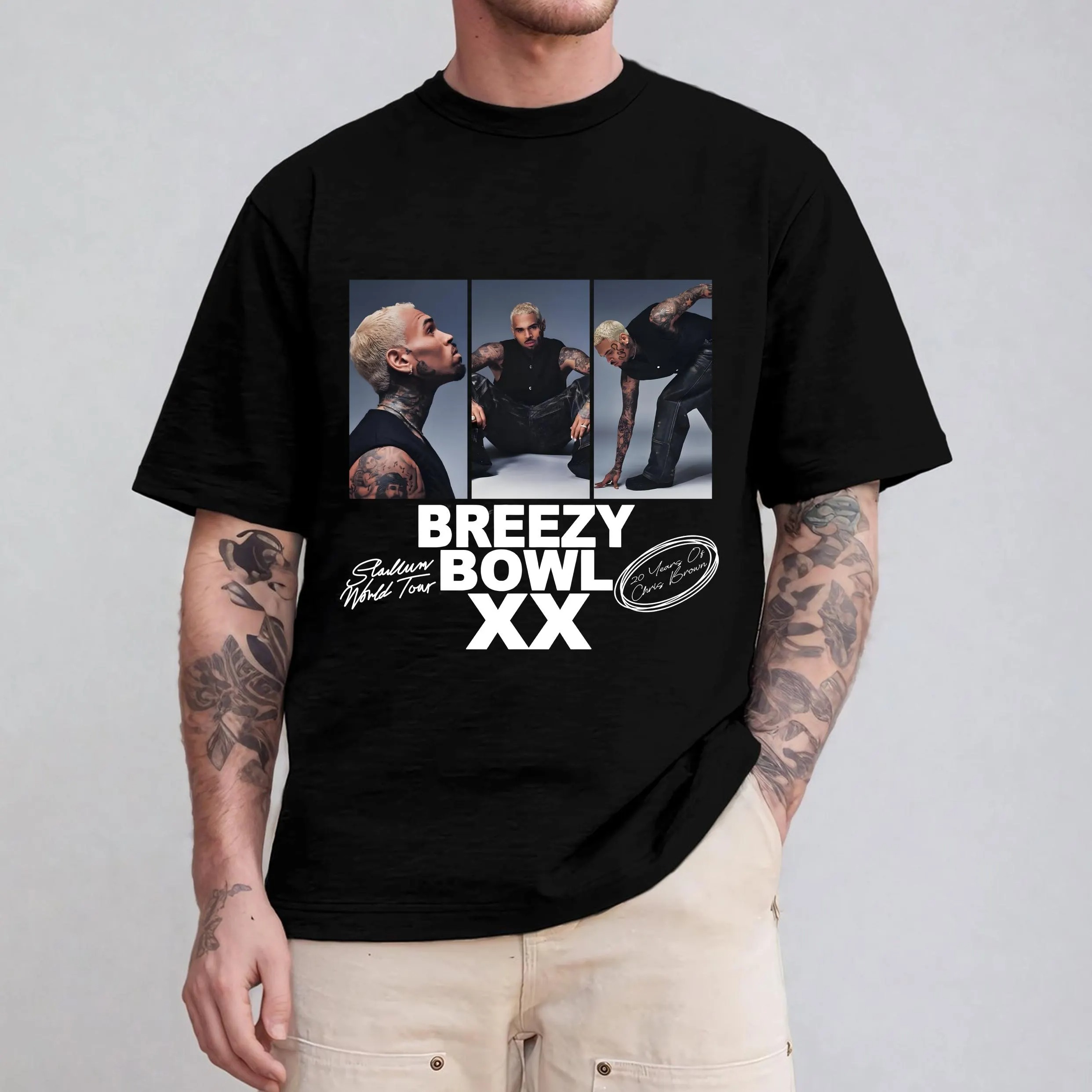 Chris Brown Breezy Bowl Xx Tour 2025 Shirt Retro Comfort Colors Shirt