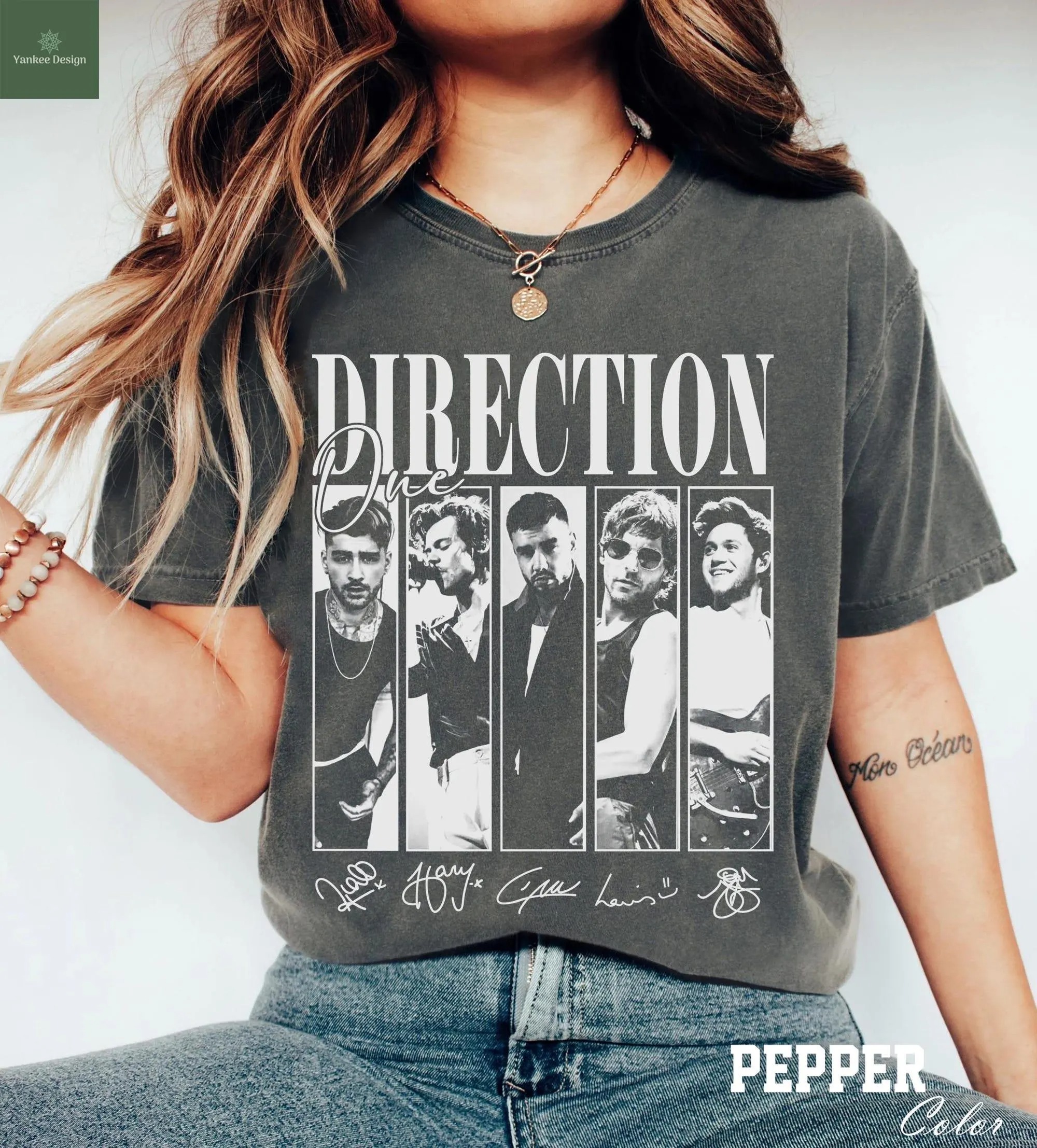 One Direction Vintage Pop Music Shirt Retro 1D Graphic Concert Fan Shirt