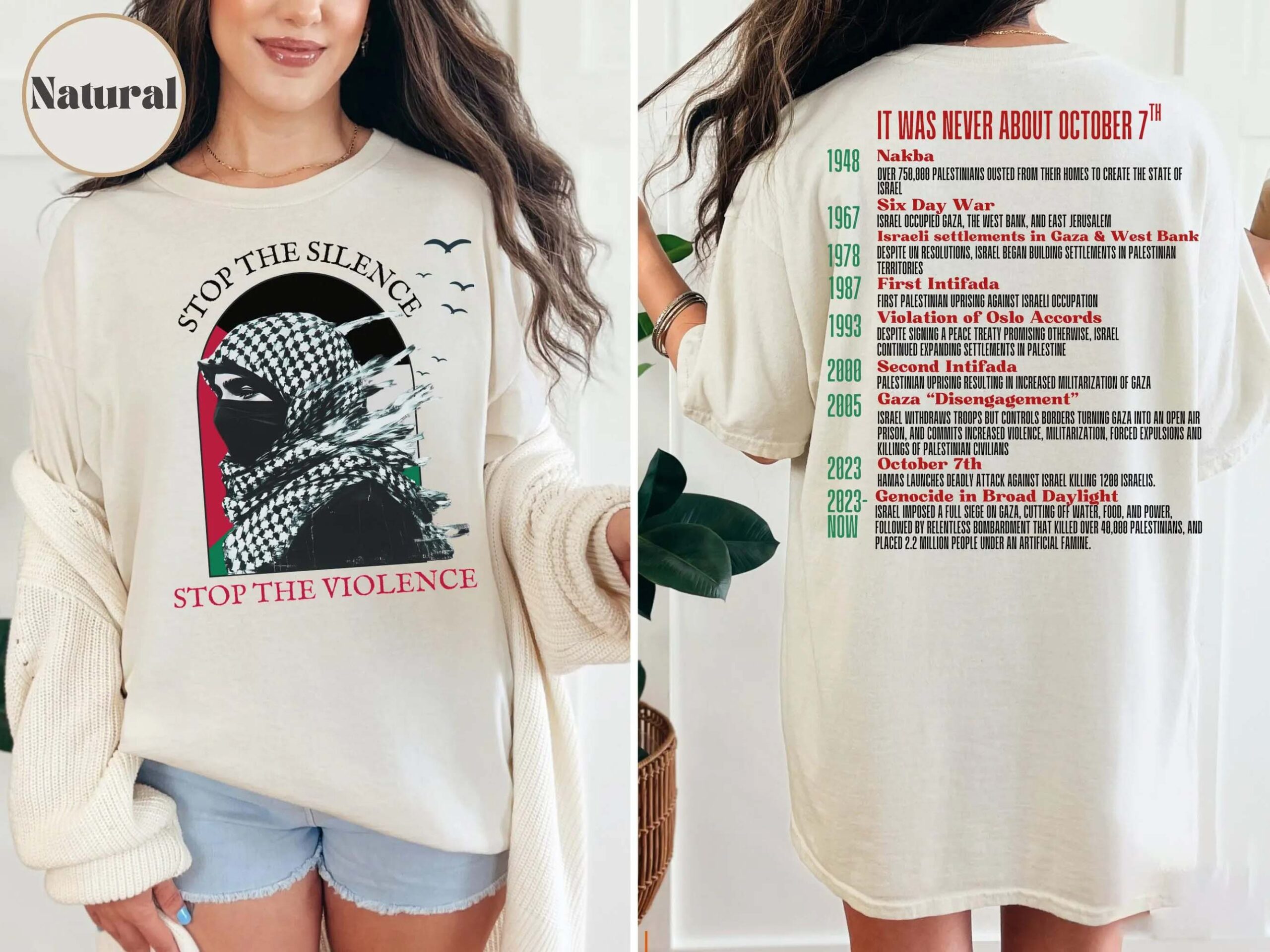 Stop The Silence Protest Shirt Free Palestine Anti War Shirt