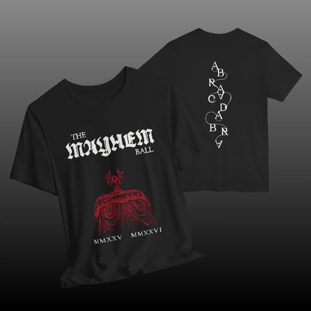 Lady Gaga Mayhem Ball Red Dress Shirt Tour Concert Fan Merch Shirt