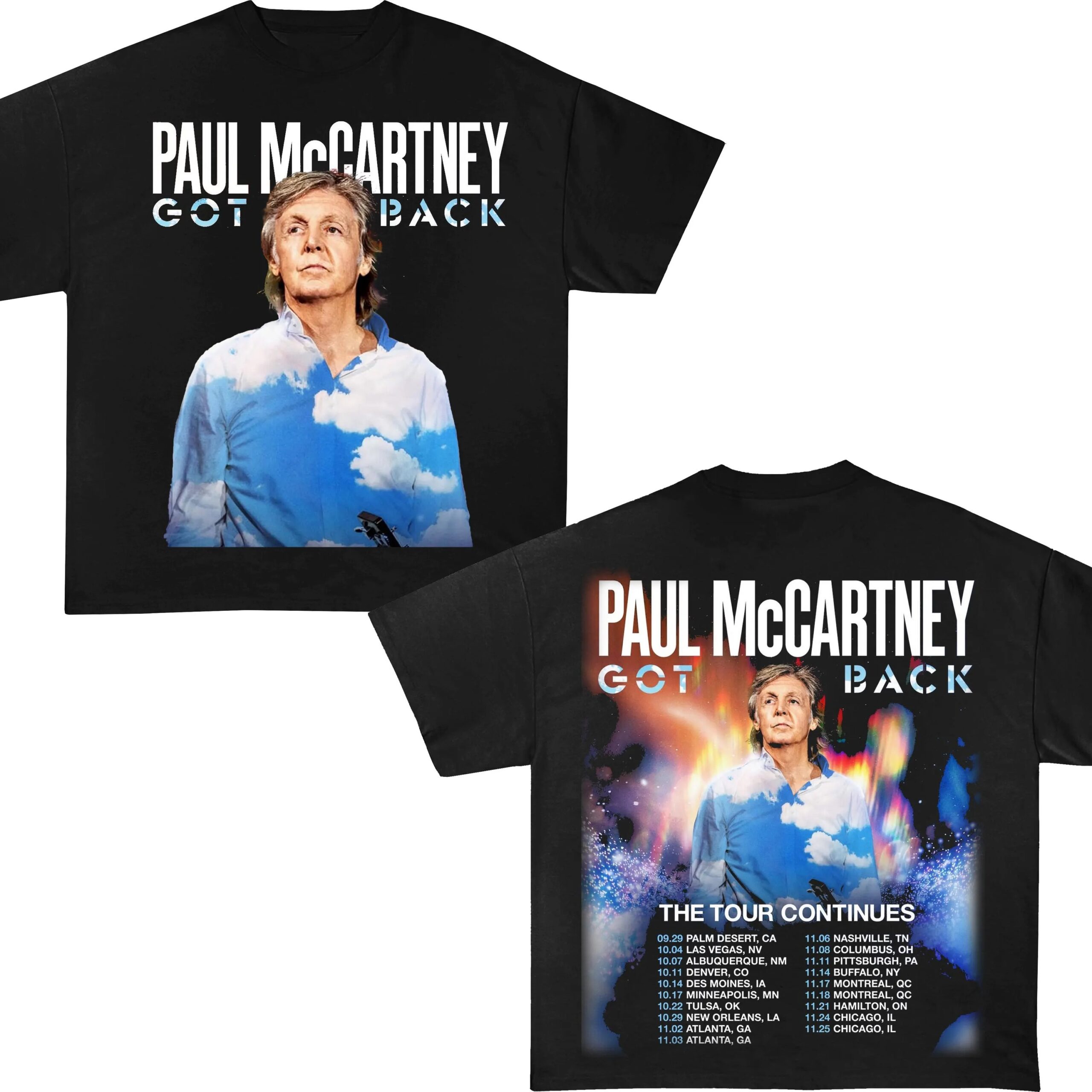Paul Mccartney Tour T Shirt The Beatles Art Vintage Poster Shirt Unisex WomenS MenS Tshirt