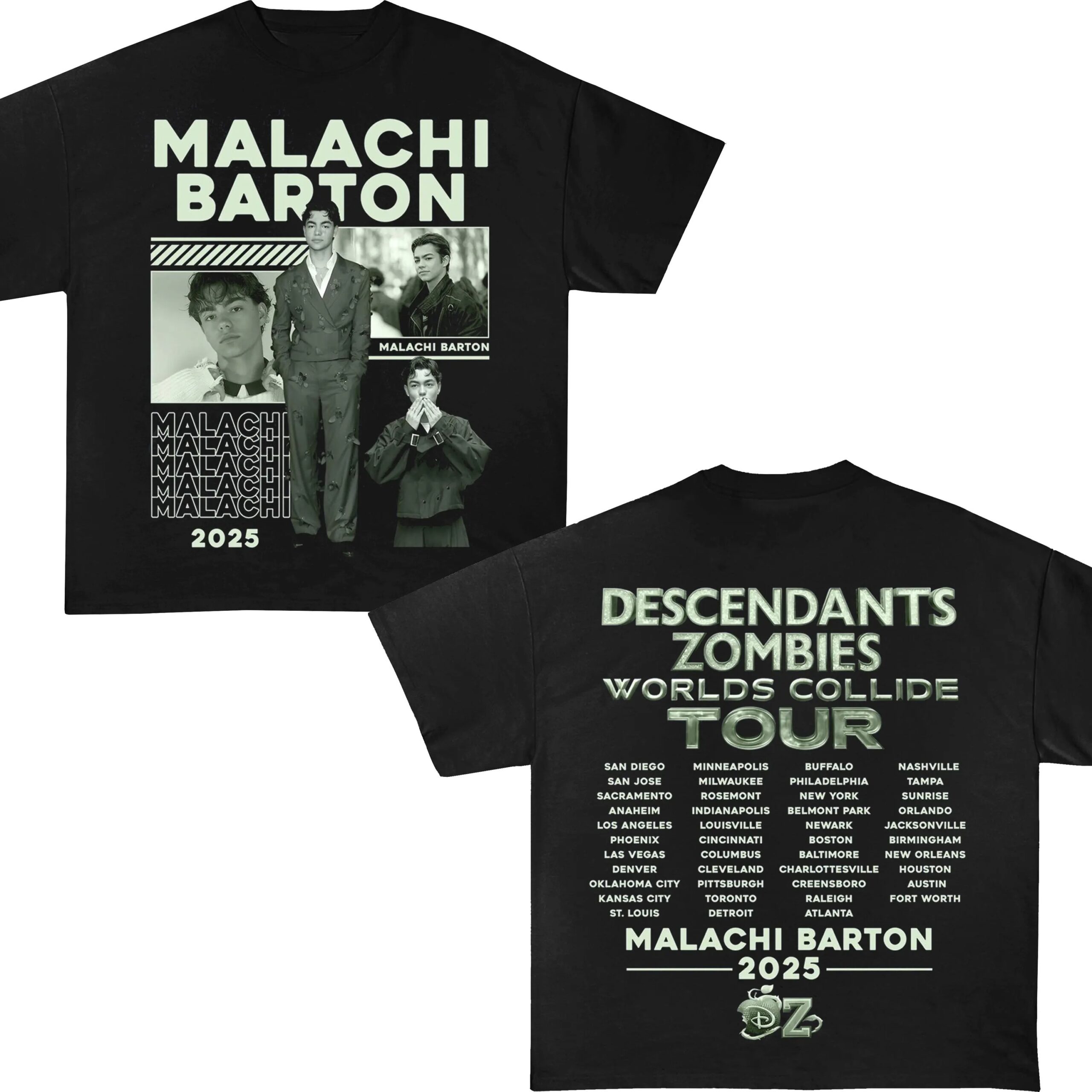 Malachi Barton Zombies Tour 2025 Shirt Descendants Concert Fan Shirt