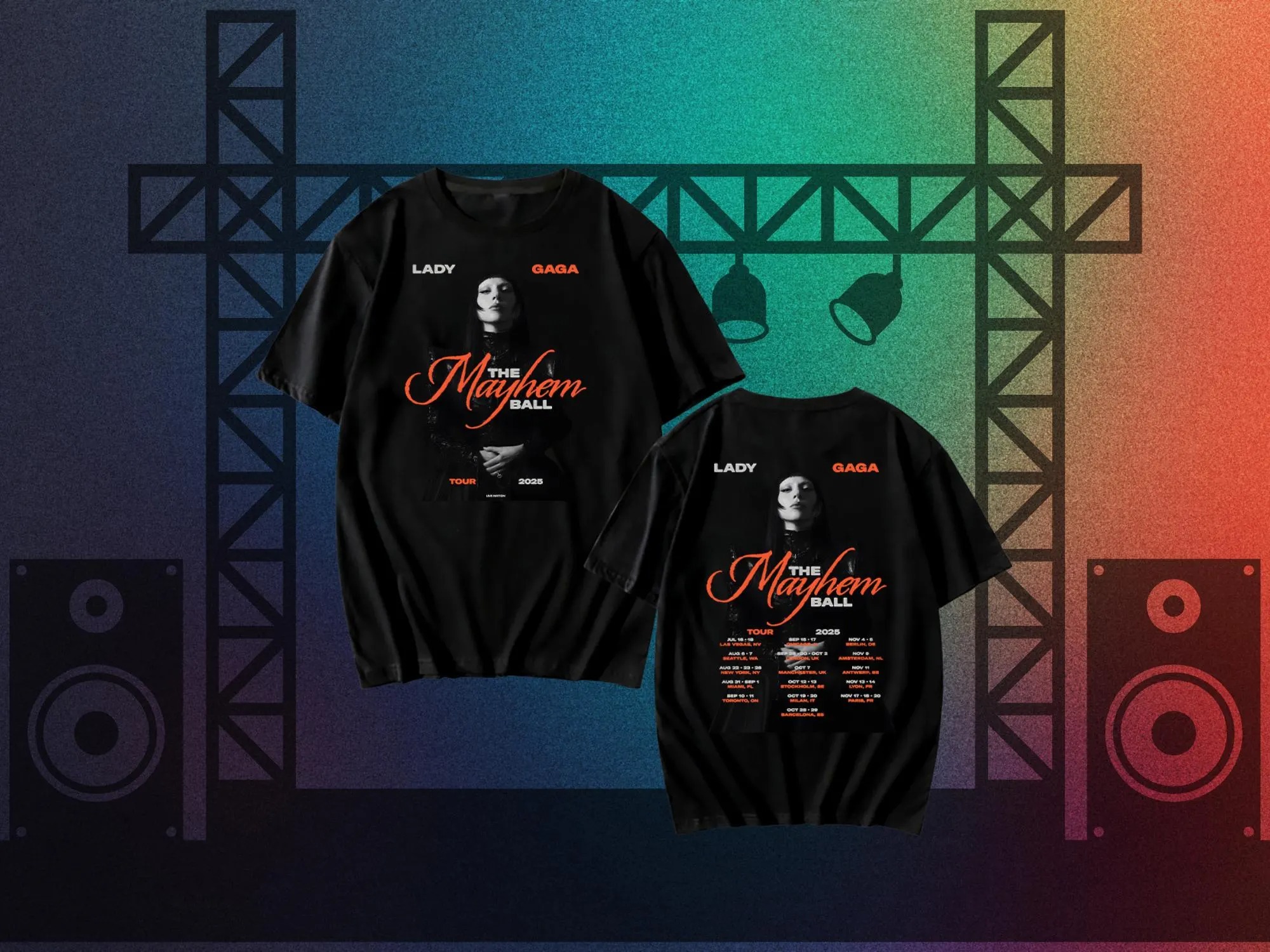 Lady Gaga Mayhem Ball Tour 2025 Shirt Limited Edition Concert Merch Shirt