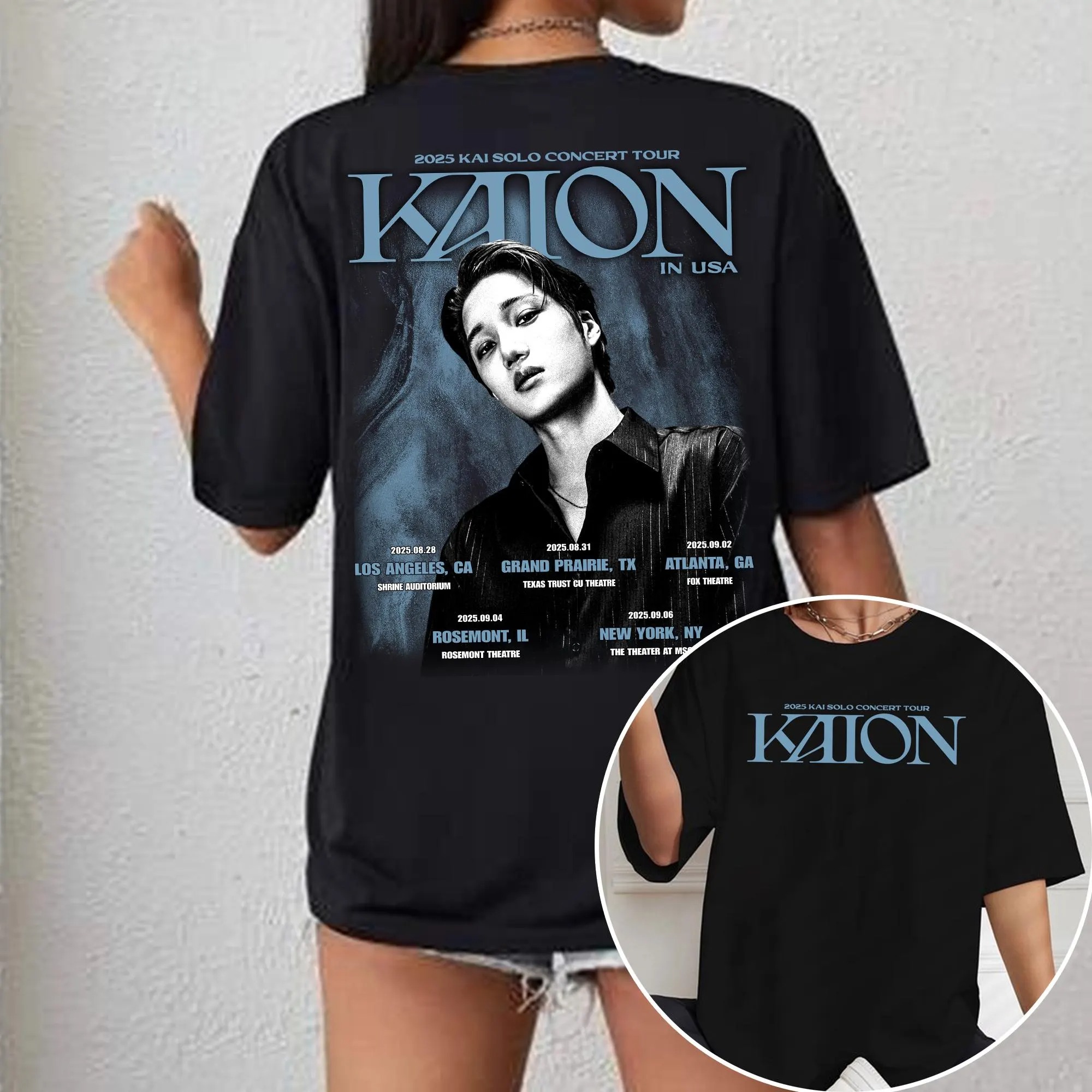 Kai Kaion Tour 2025 Shirt Kpop Solo Concert Album Wait On Me Exo Shirt