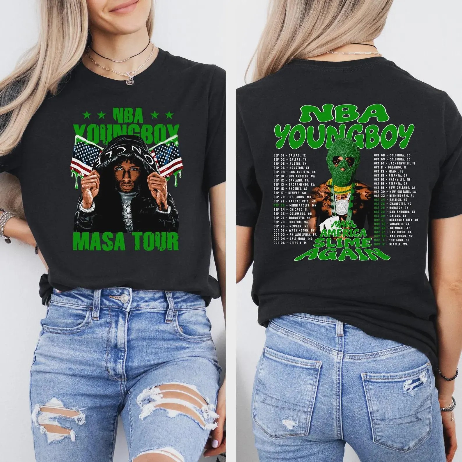 Nba Youngboy 2025 Tour T-Shirt, Vintage Rap Hip Hop Graphic Shirt