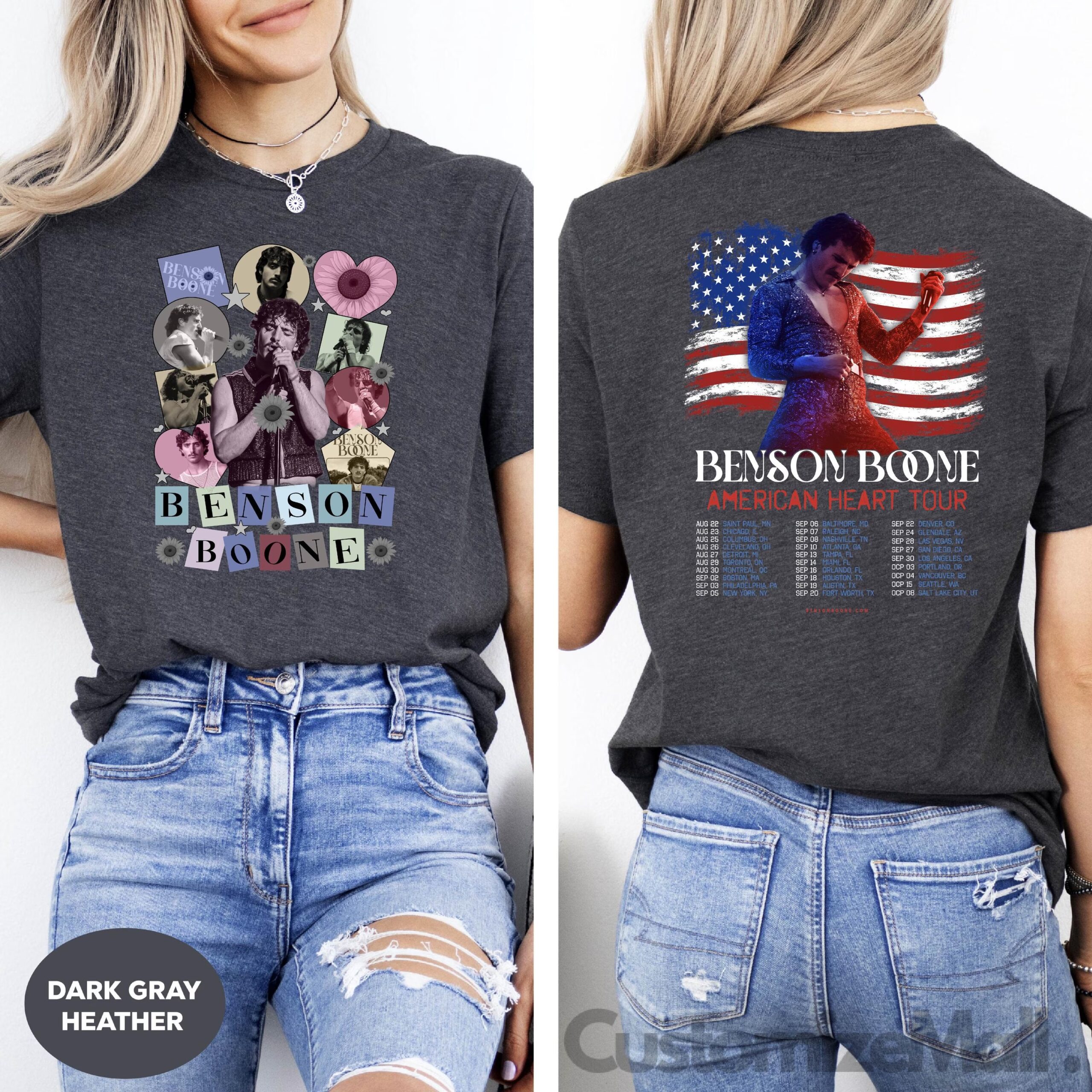 Benson Boone American Heart Tour 2025 Shirt Vintage Retro Music Concert Shirt