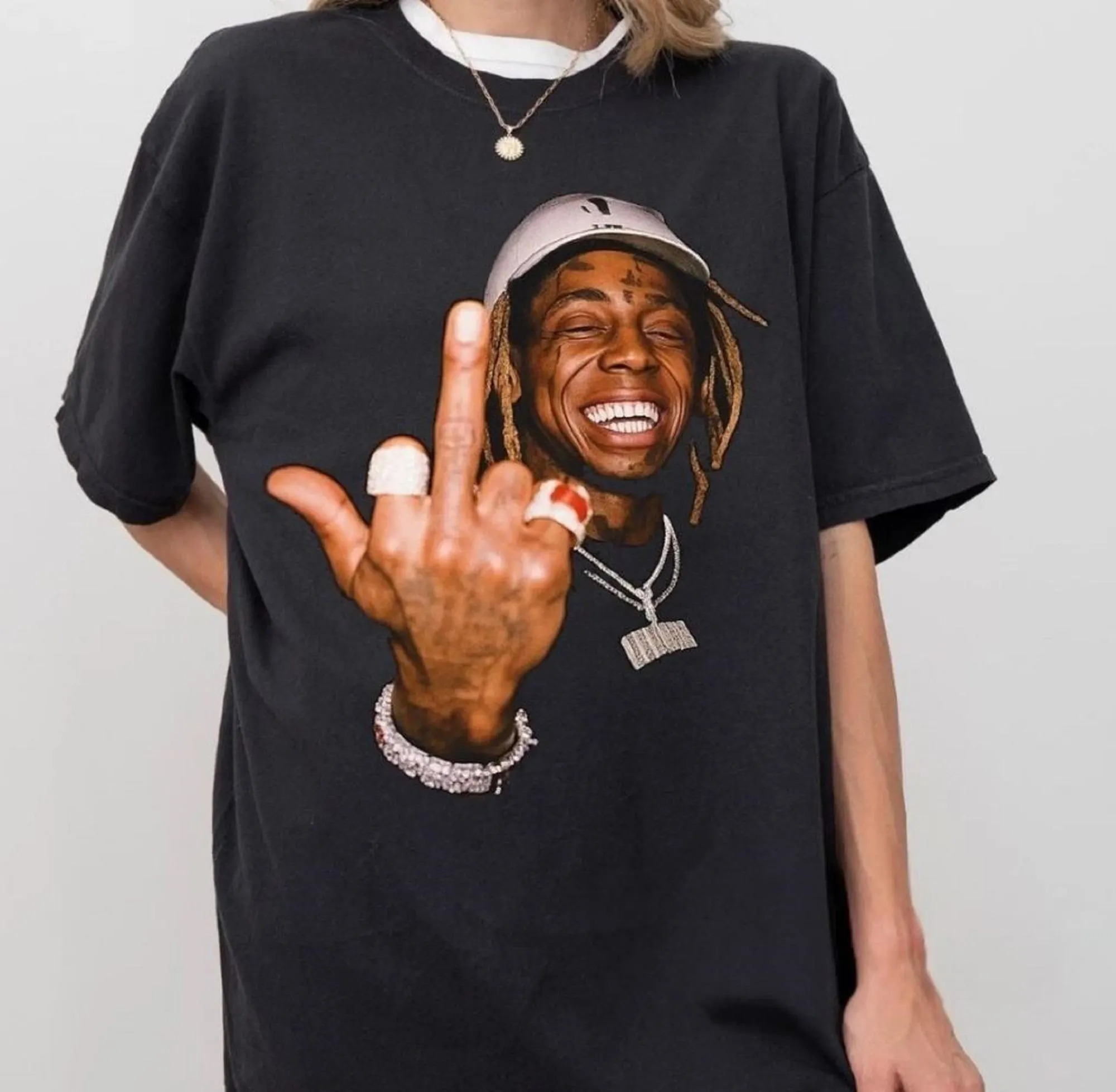 Lil Wayne Middle Finger Shirt,Vintage Lil Wayne Shirt, Lil Wayne Tha Carter Vi Tour Shirt