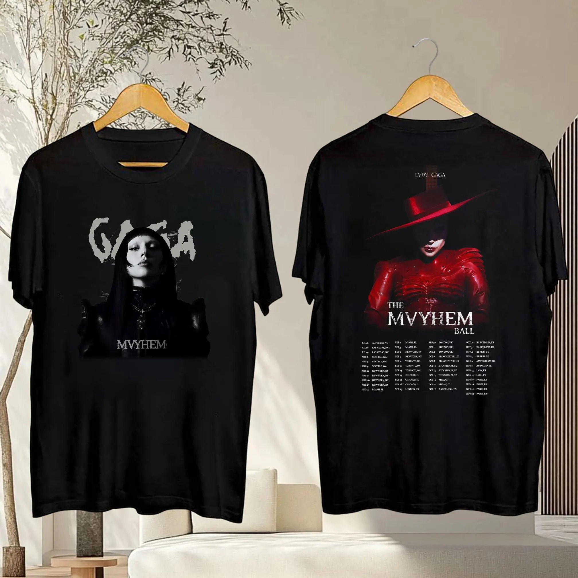 Lady Gaga The Mayhem Ball Tour 2025 Shirt Pop Star Concert Merch Shirt