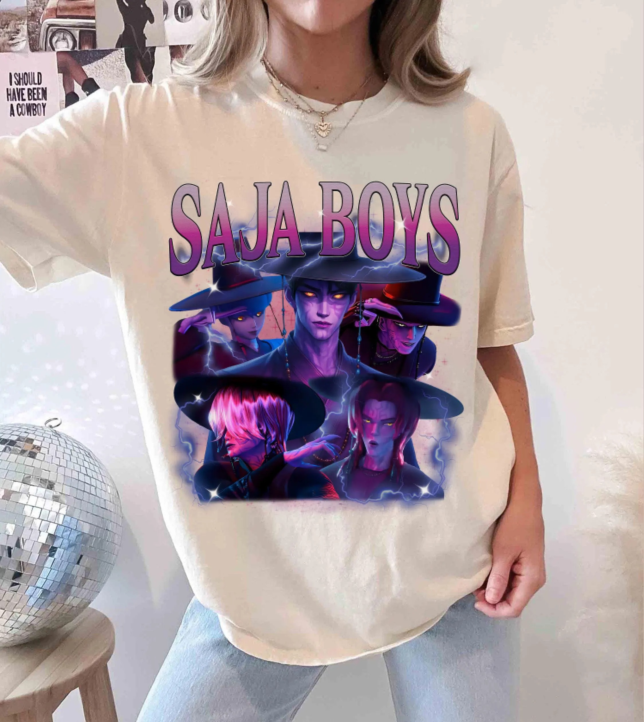 Saja Boys Kpop Demon Hunters Shirt Retro Bootleg Concert Movie Shirt