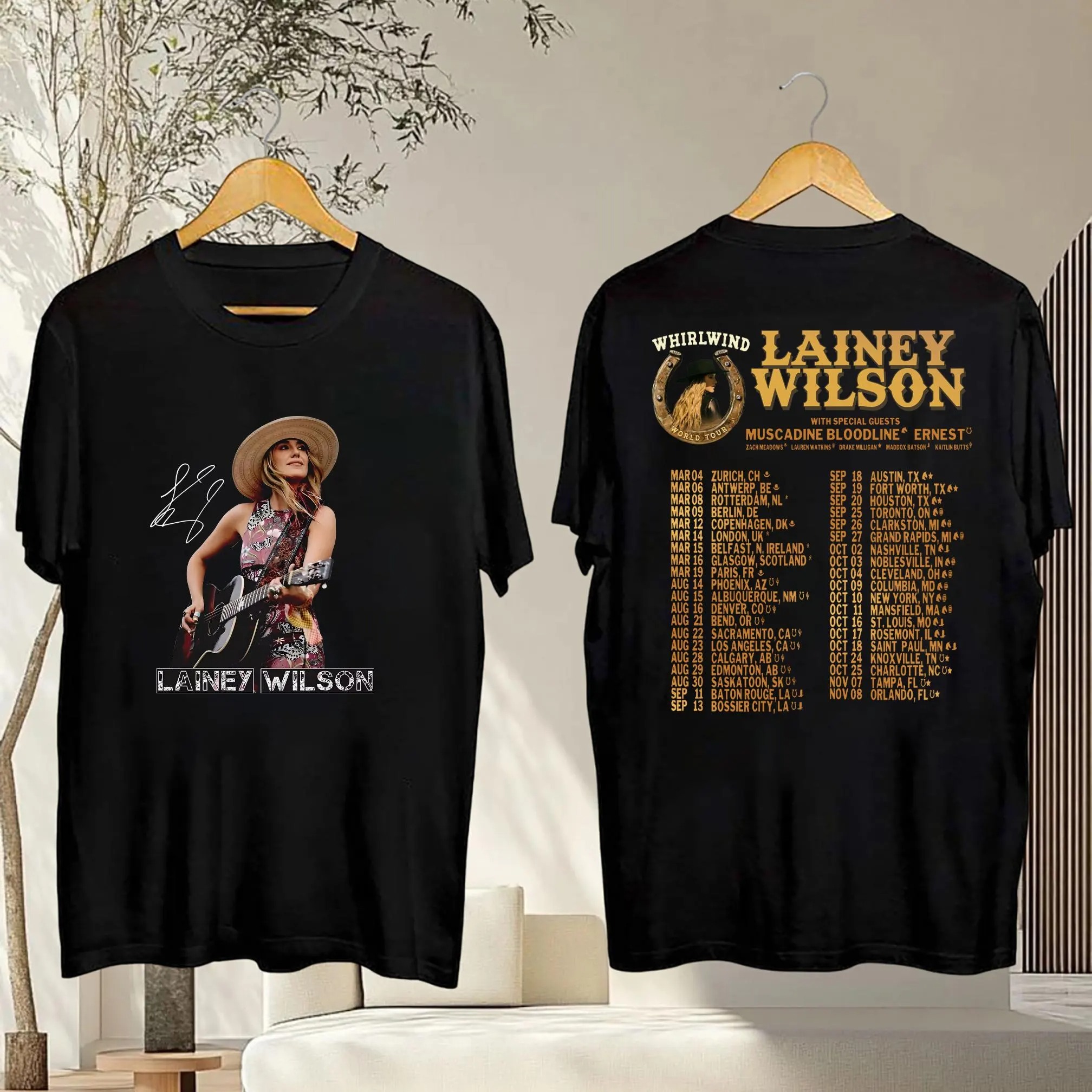 Lainey Wilson Whirlwind World Tour 2025 Shirt Country Concert Merch Fan Shirt