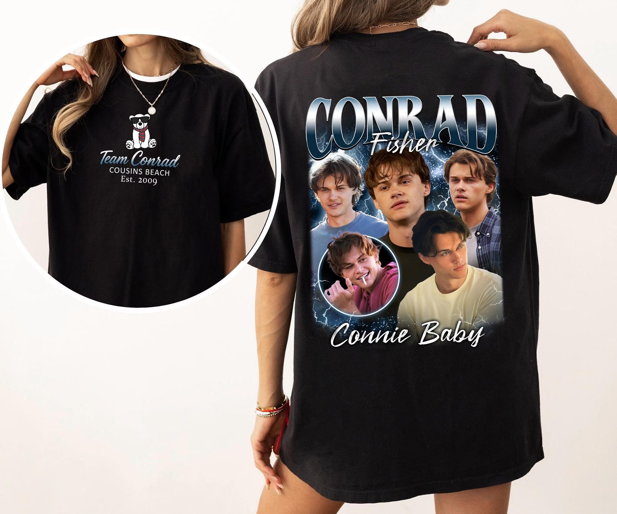 Team Conrad Bootleg Two Sided Shirt Summer I Turned Pretty Cousins Beach Shirt