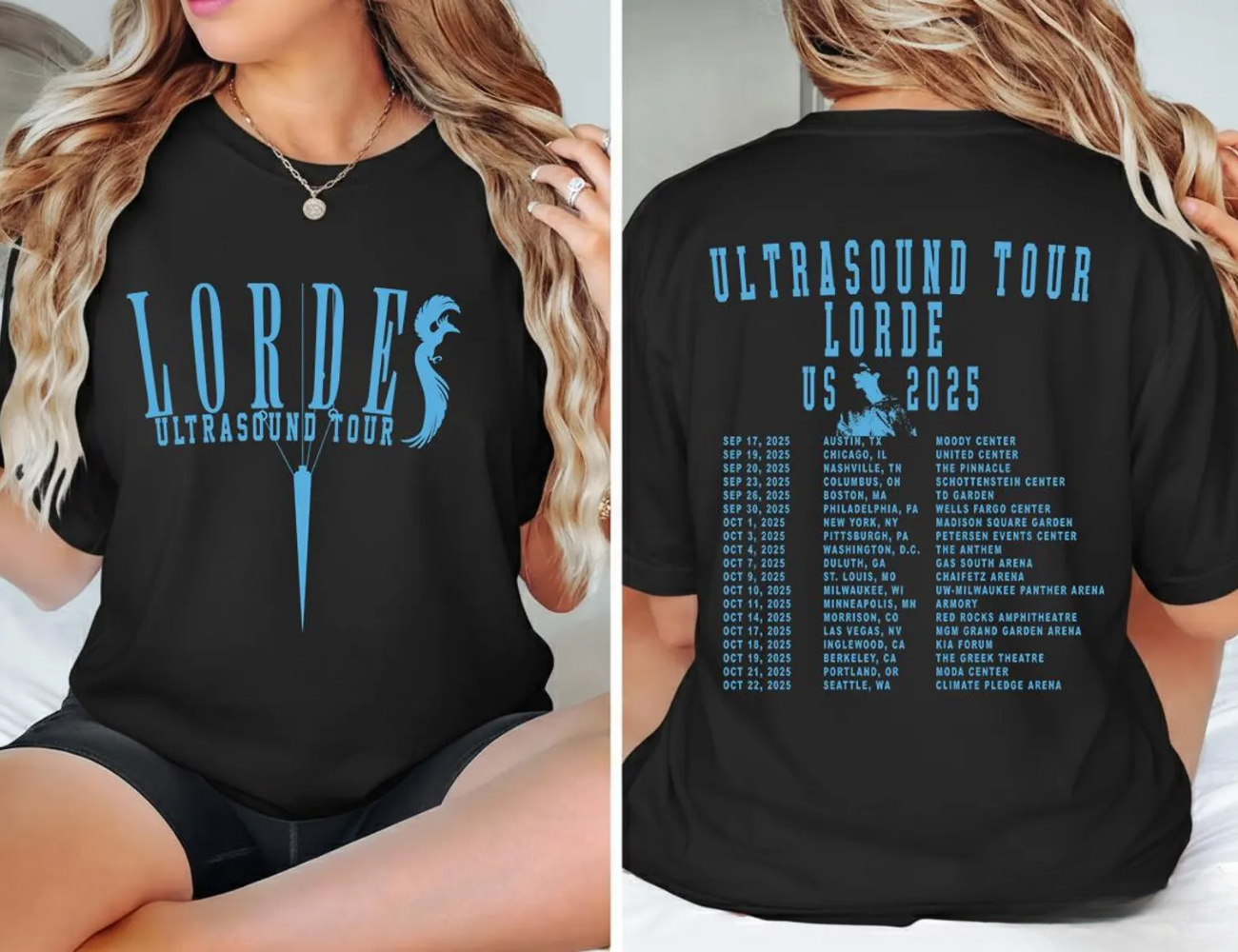 Lorde Ultrasound Tour Shirt 2025, Tour Dates Shirt, Concert T-Shirt