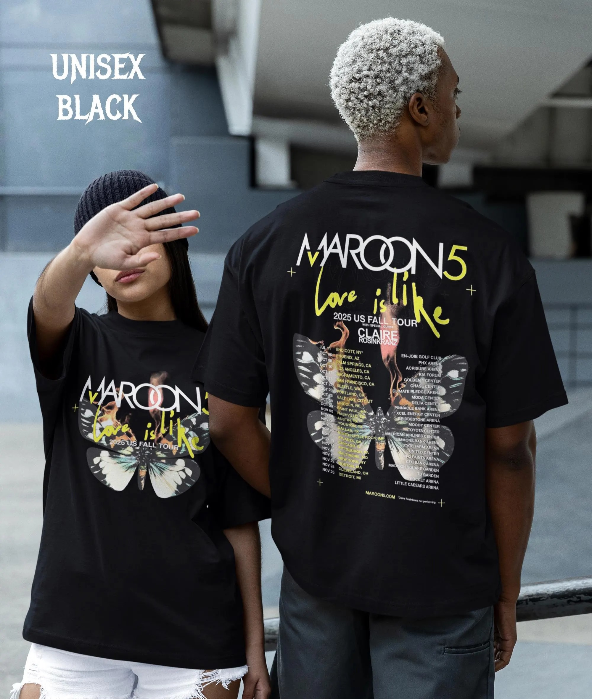 Maroon 5 2025 Tour T-Shirt: Official Us Fall Concert Shirt