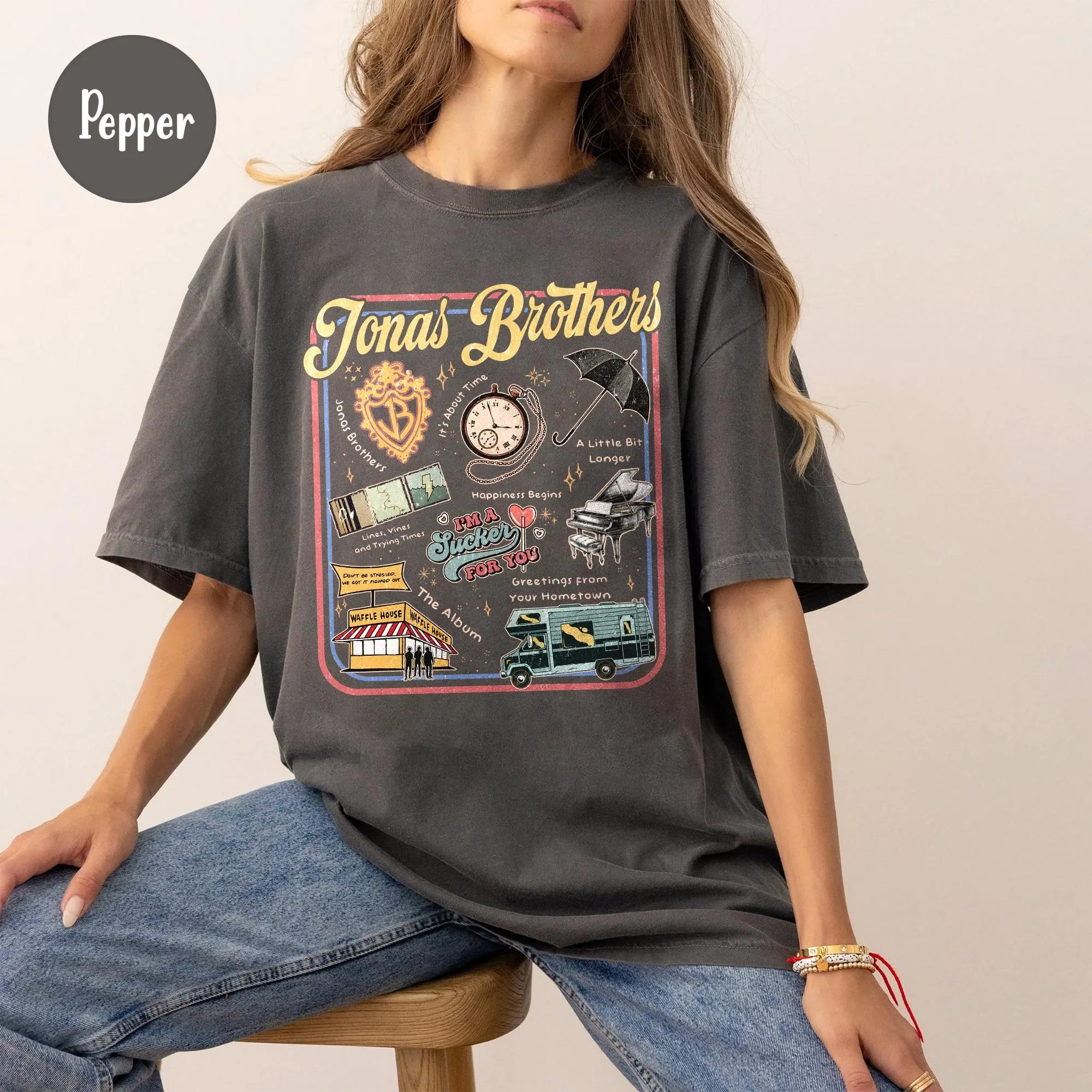 Jonas Brothers Retro Tour 2025 Shirt Greetings From Hometown Concert Shirt