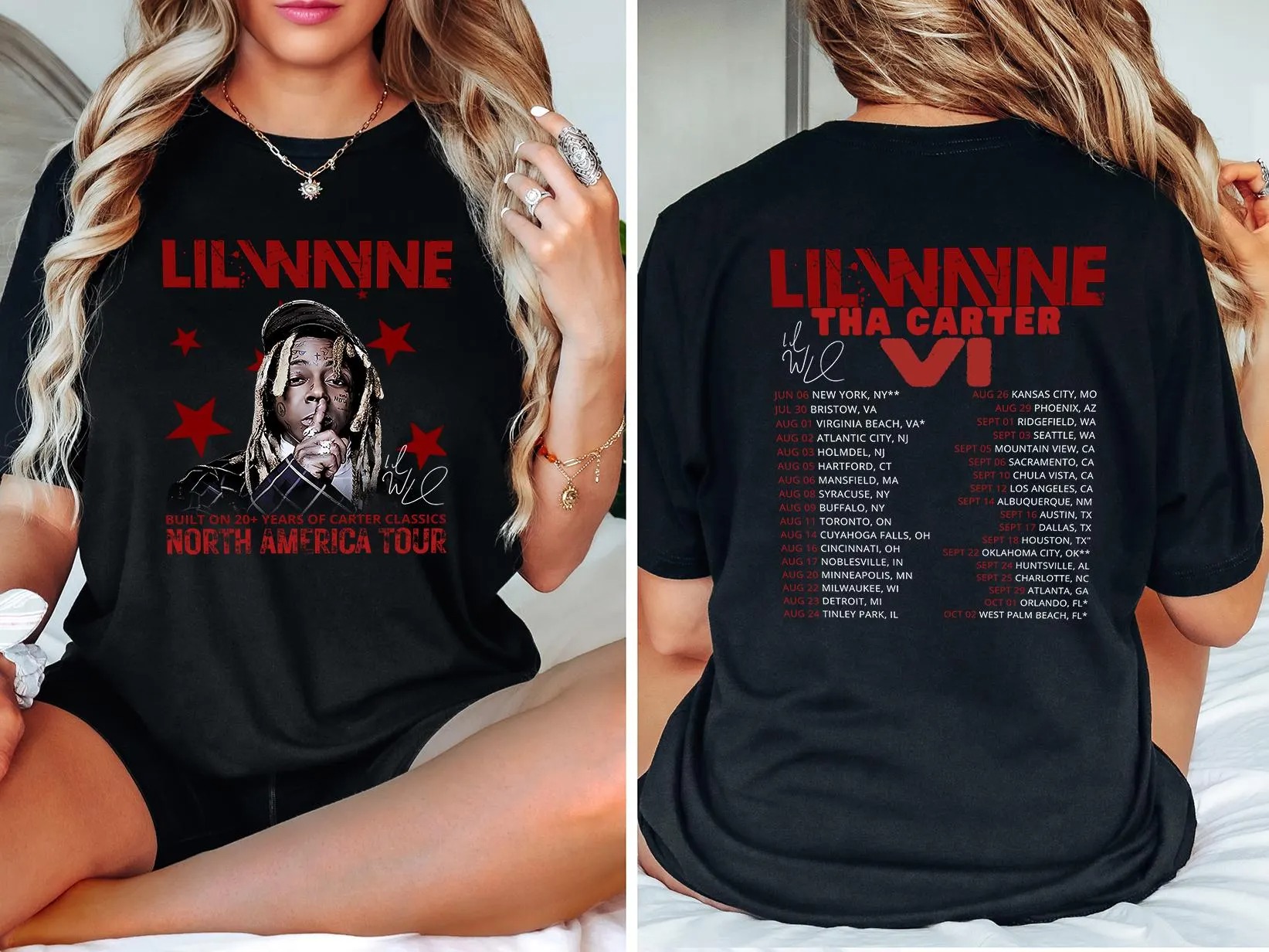 Lil Wayne Tha Carter Vi Tour 2025 Shirt Rapper North America Concert Merch Shirt