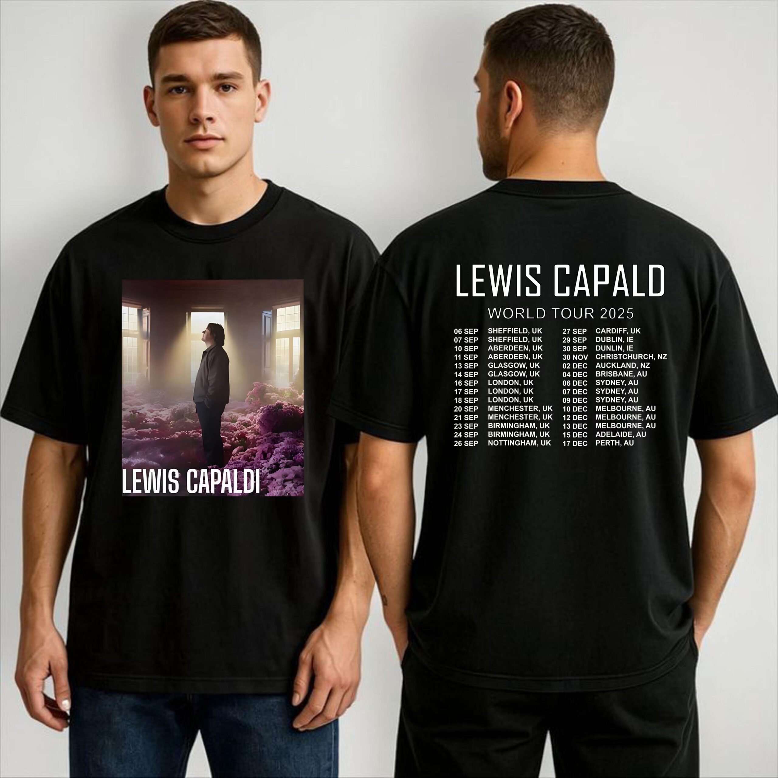 Lewis Brit Pop Capaldi World Tour 2025 Concert Tour Shirt | Music Tops Band Tour