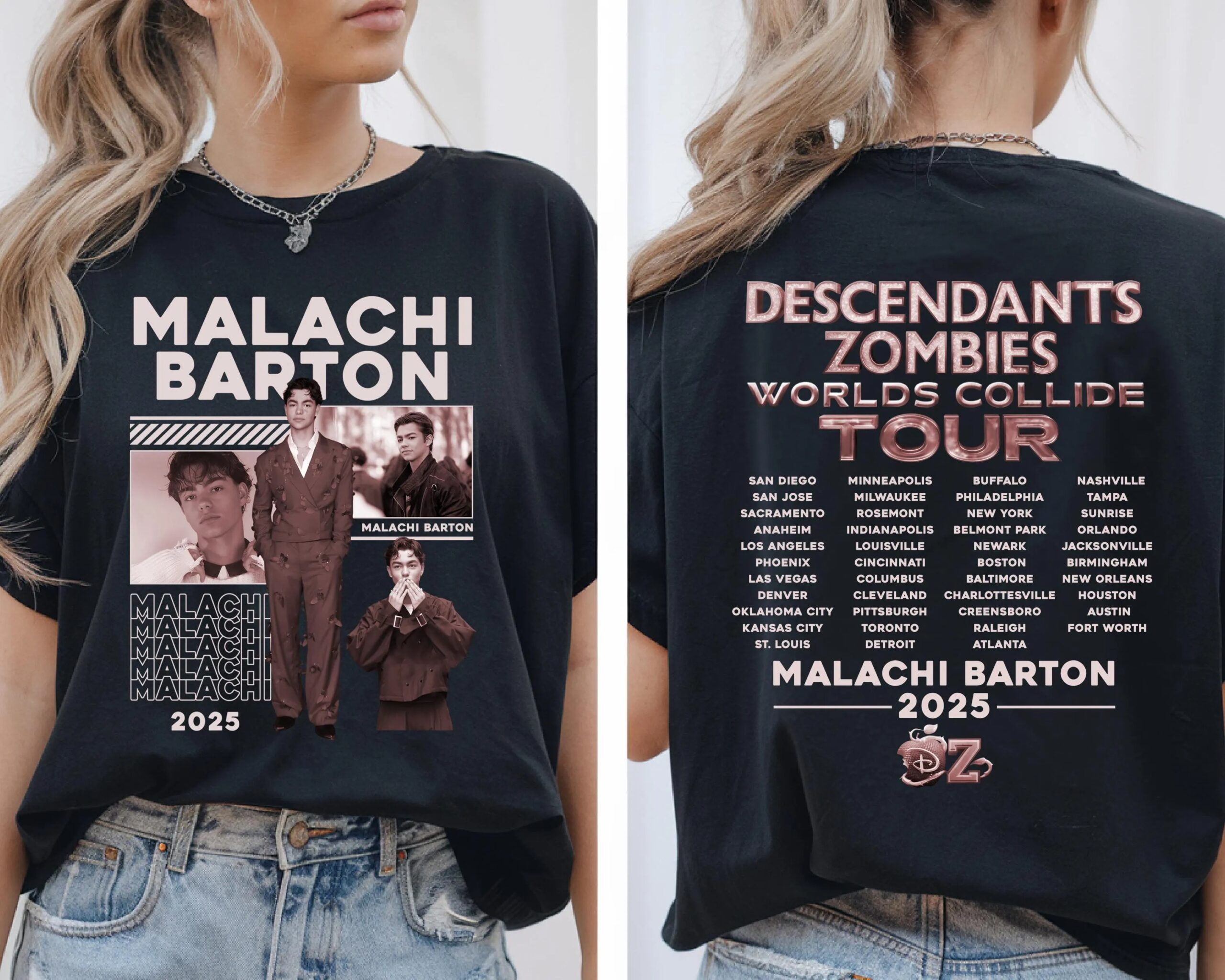 Malachi Barton Zombies Tour 2025 Shirt Descendants Concert Summer Festival Shirt