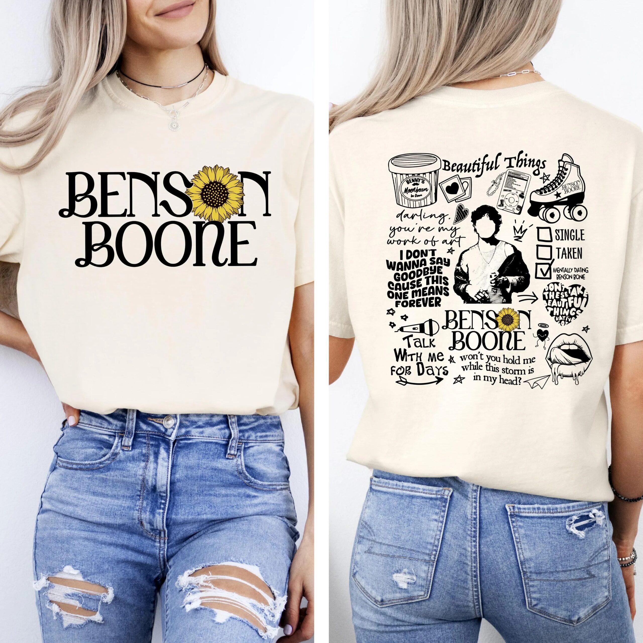 Benson Boone American Hearts Tour 2025 Shirt Pop Indie Music Concert Fan Shirt