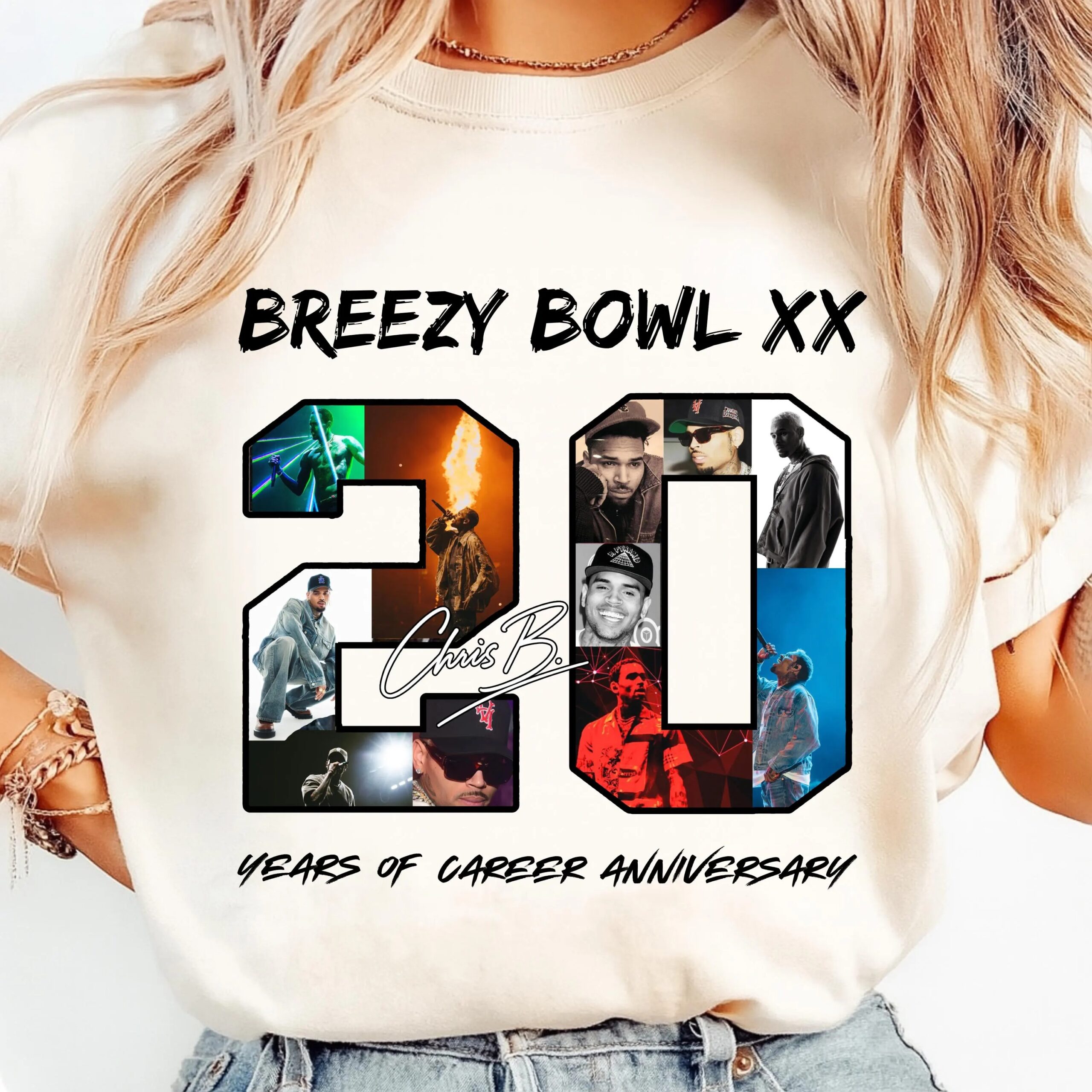 Chris Brown Breezy Bowl Xx Tour 2025 Shirt Vintage Concert Fan Gift Shirt