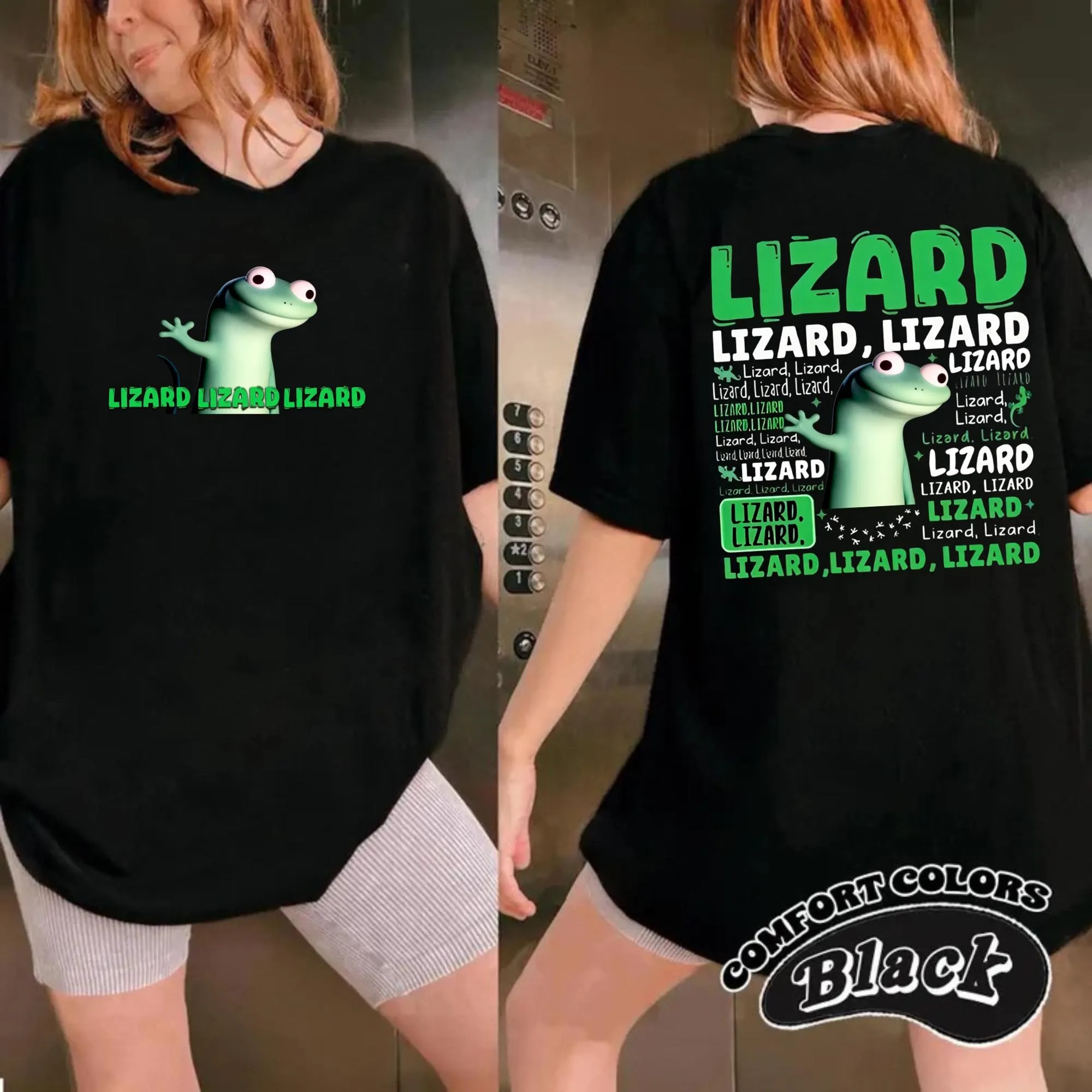 Lizard Meme Shirt Funny Viral Graphic Vintage Y2K Shirt Unisex Fan Gift