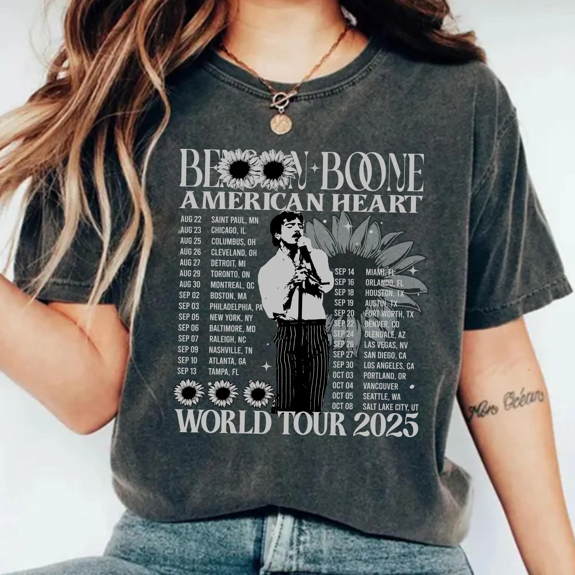 Benson Boone Vintage Tour Shirt Beautiful Things Concert Merch Fan Shirt