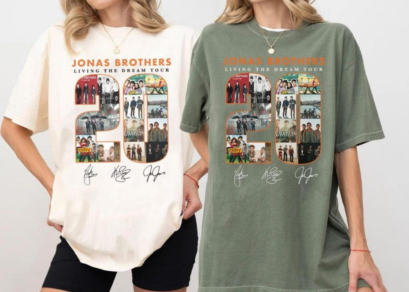 Jonas Brothers 20Th Anniversary Tour 2025 Shirt Living The Dream Shirt