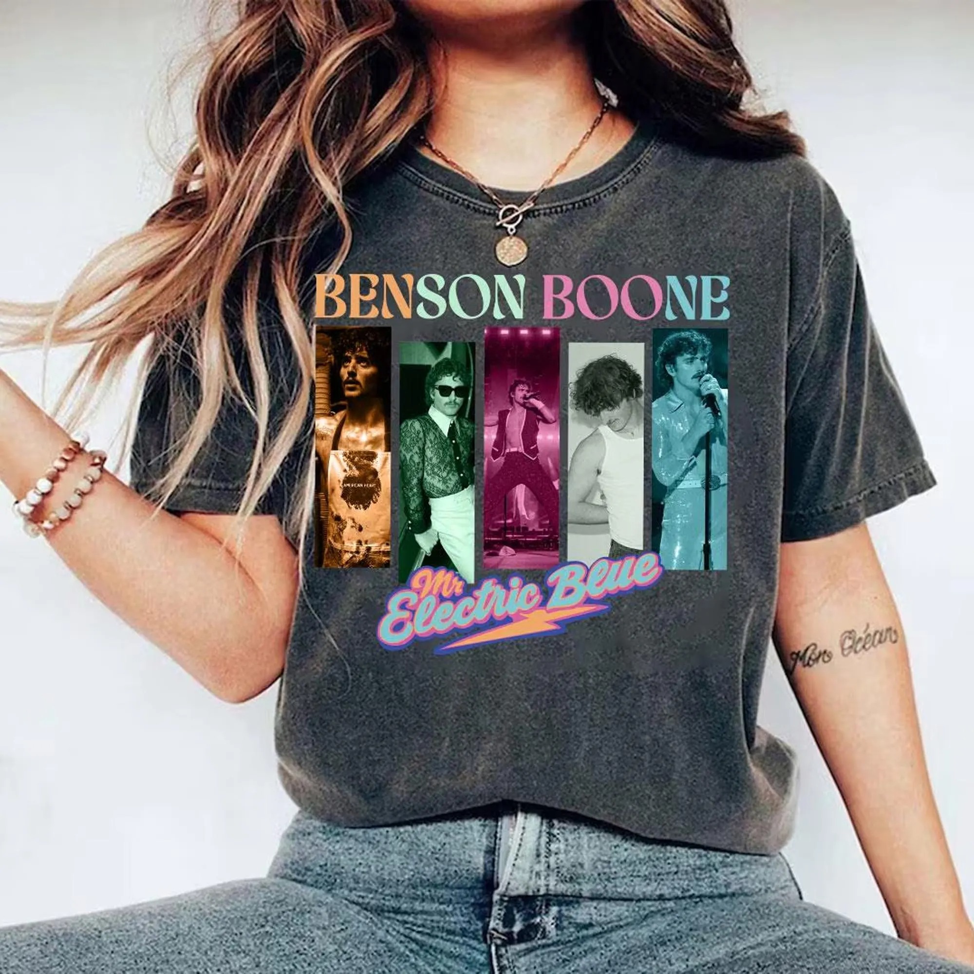 Benson Boone Moonbeam Ice Cream Shirt America Heart Tour 2025 Concert Shirt