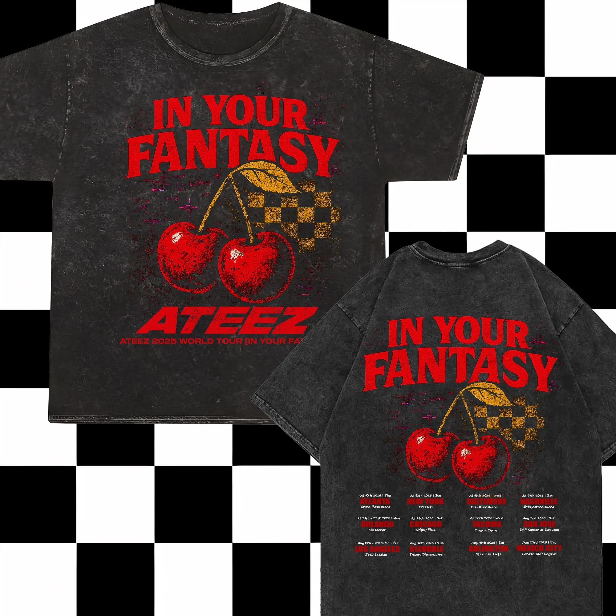 Ashirtz World Tour 2025 Shirt Cherry Fantasy Mineral Washed Shirt