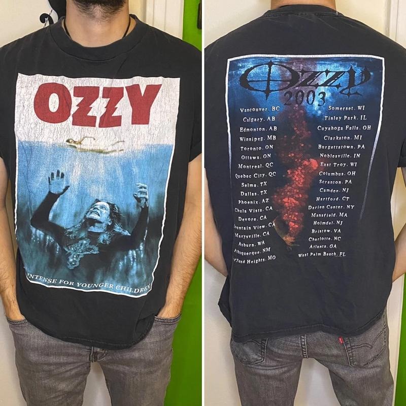 Ozzy Osbourne 2 Side Tour 2003 Black T Shirt