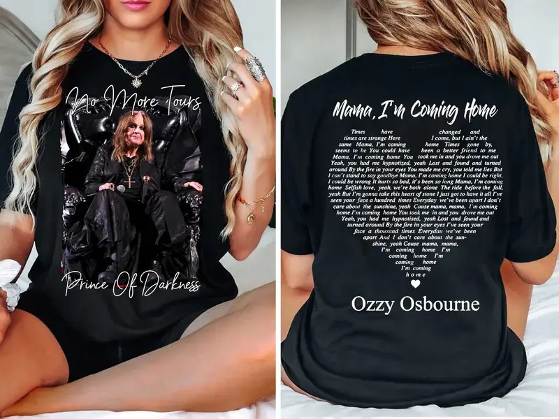 Ozzy Osbourne No More Tour Shirt Mama IM Coming Home Rip Rock Legend Tribute Shirt