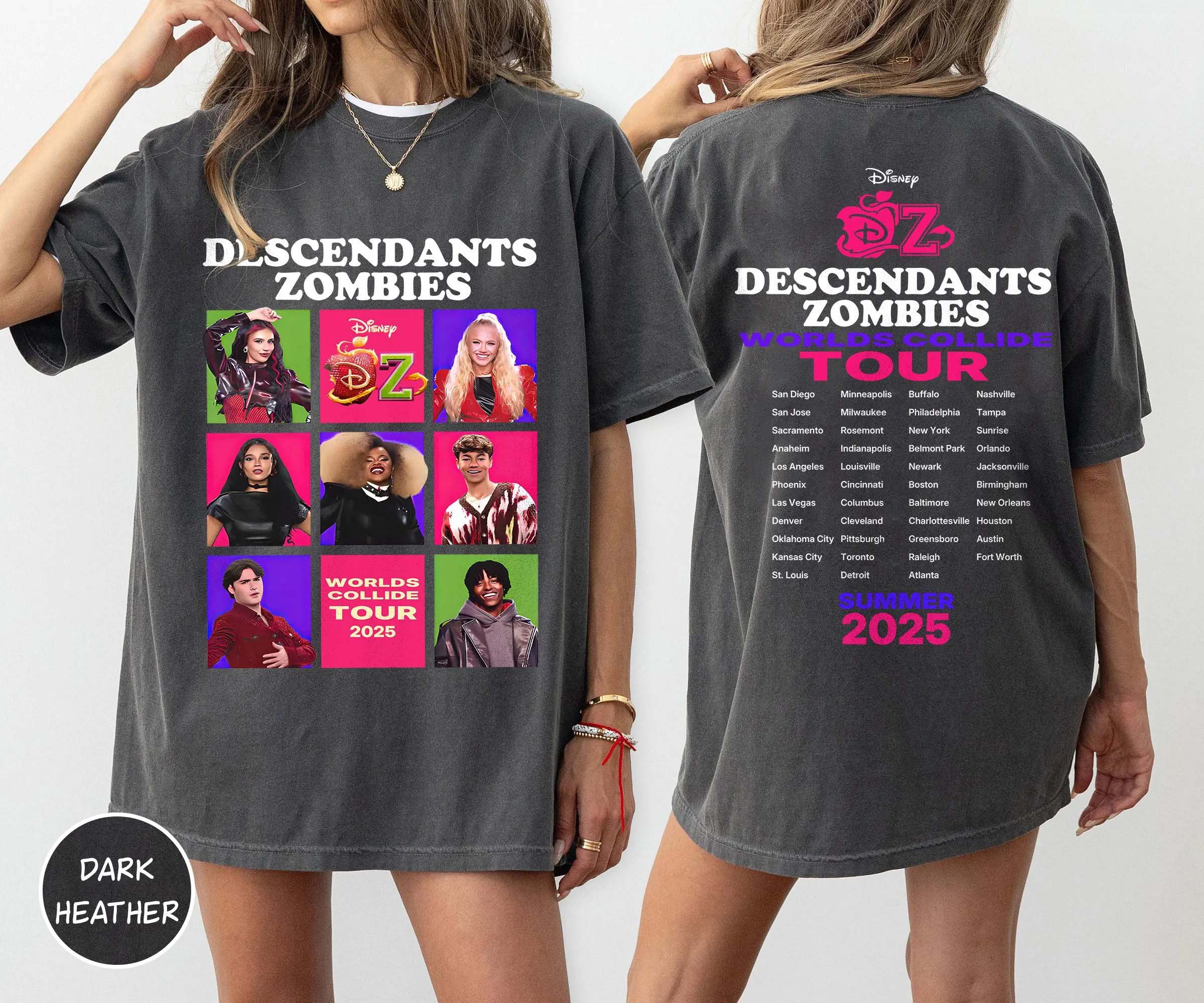 Descendants Zombies Tour 2025 Shirt Rise Of Red Disney Concert Summer Festival Shirt