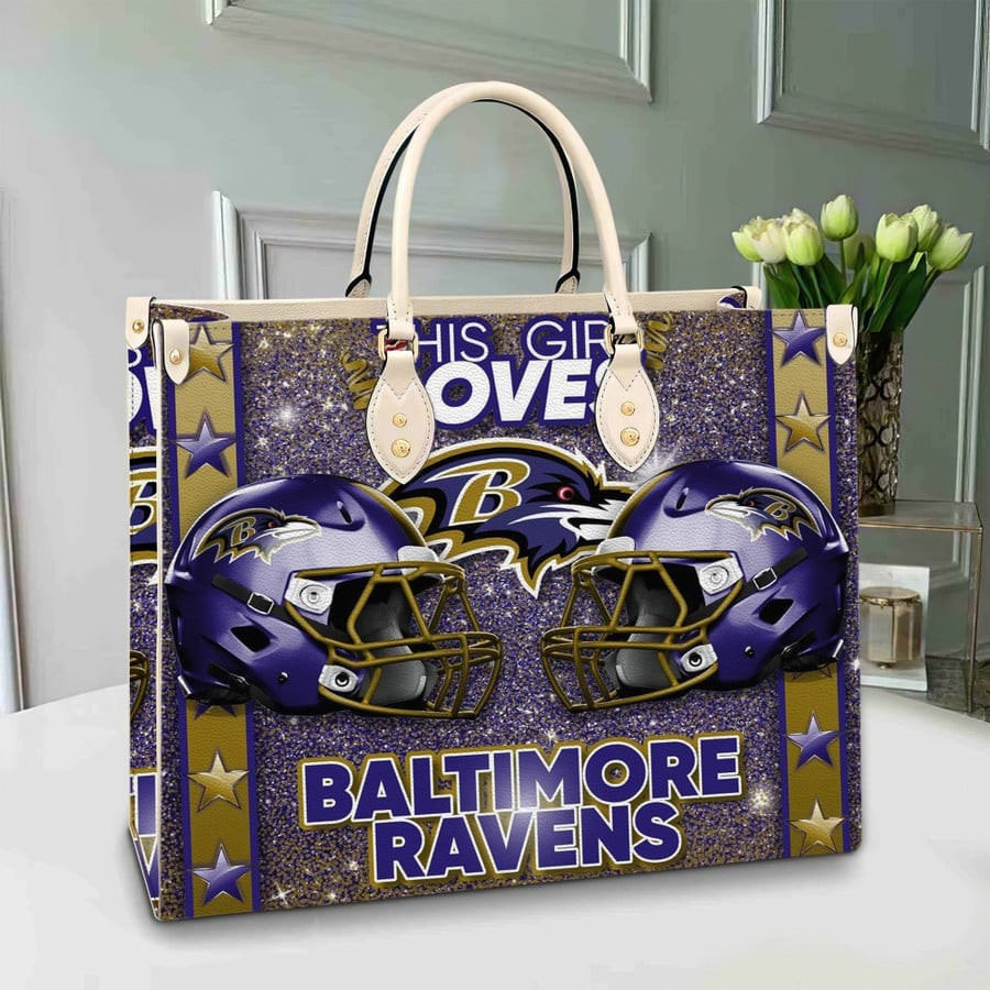 Baltimore Ravens Leather Handbag For Women
