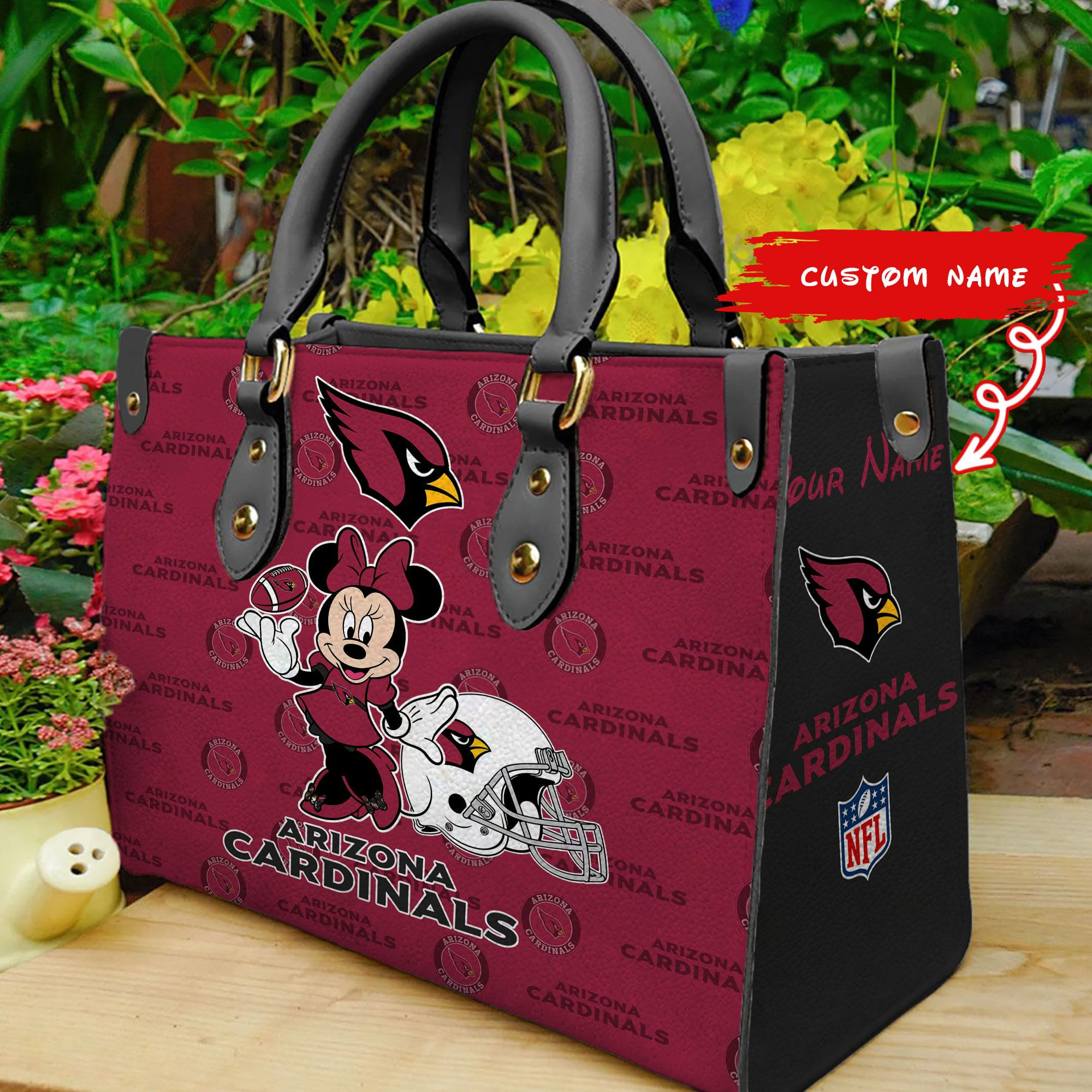 Arizona Cardinals Leather Handbag For Women